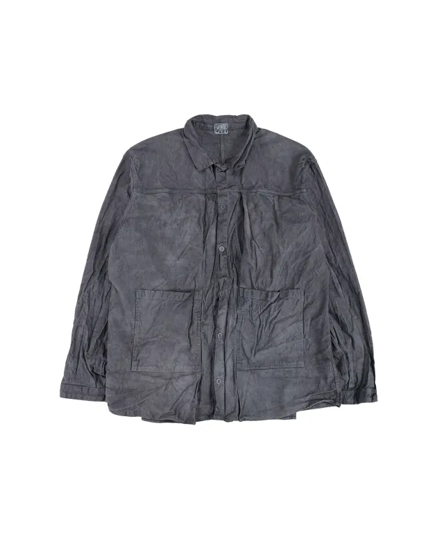 Tender Type 402 Two Birds Shirt Cotton Drop Cloth Grey Logwood made by Tender