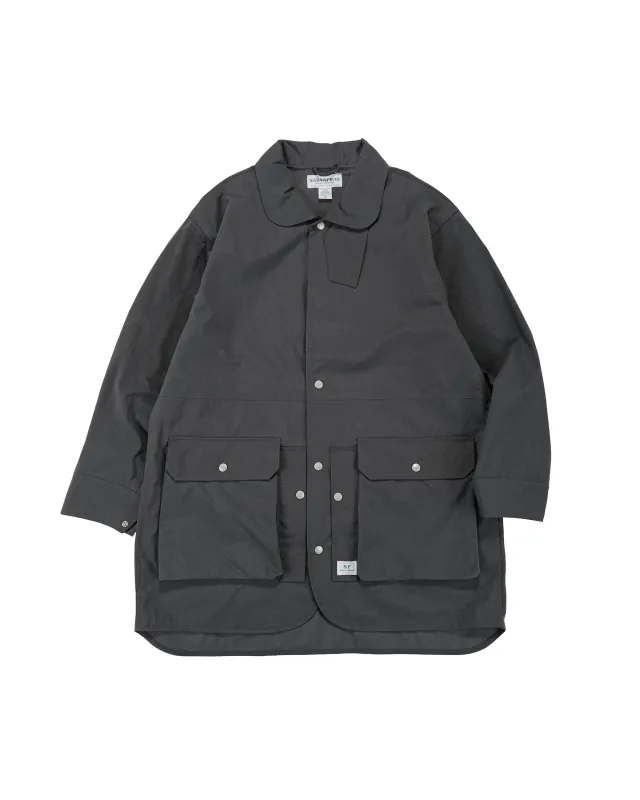 Sassafras Cultivator Coat Nylon Charcoal made by Lost & Found