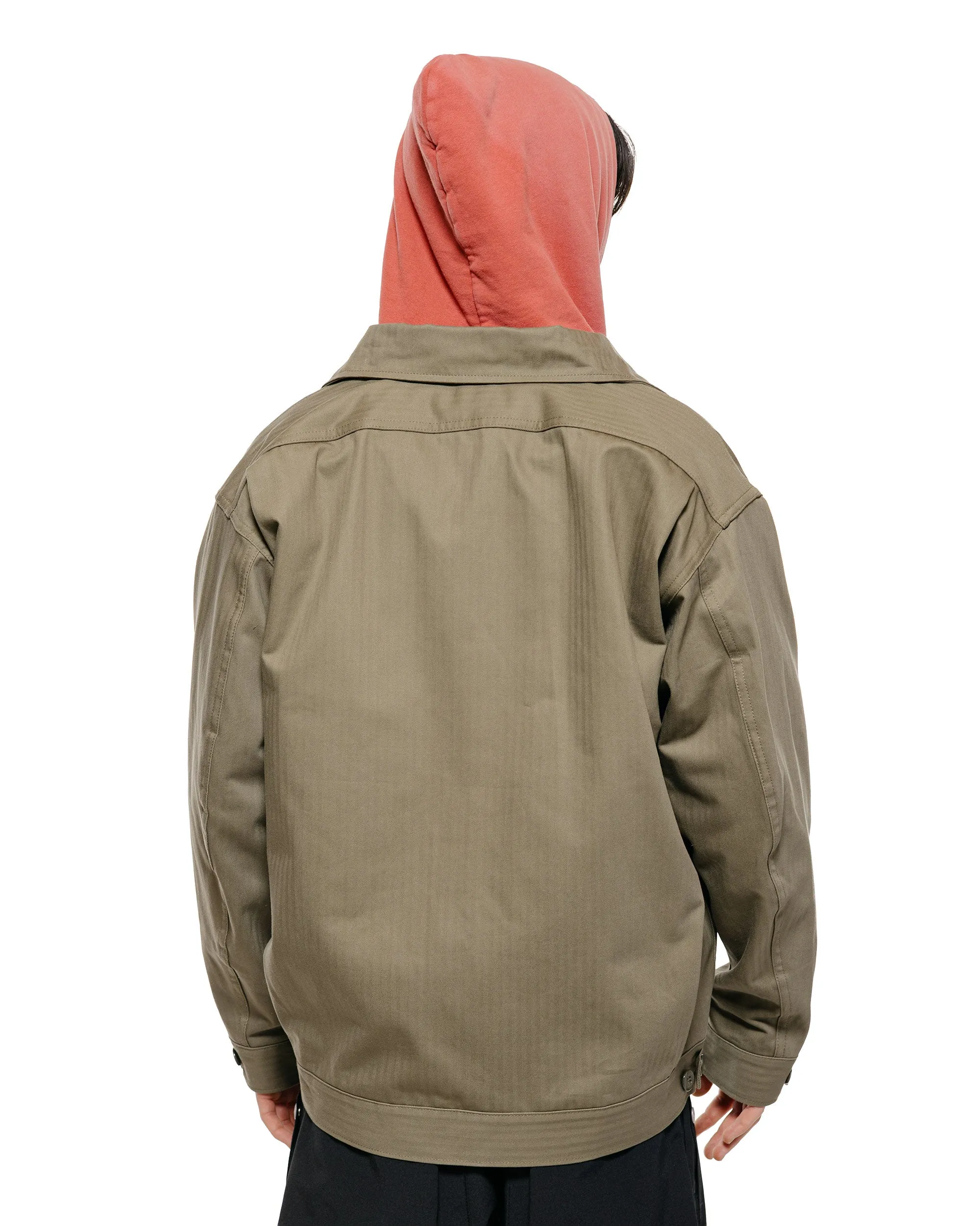 Sassafras Overgrown Trug Jacket Herringbone Twill Olive sold by Lost & Found product image thumbnail 3