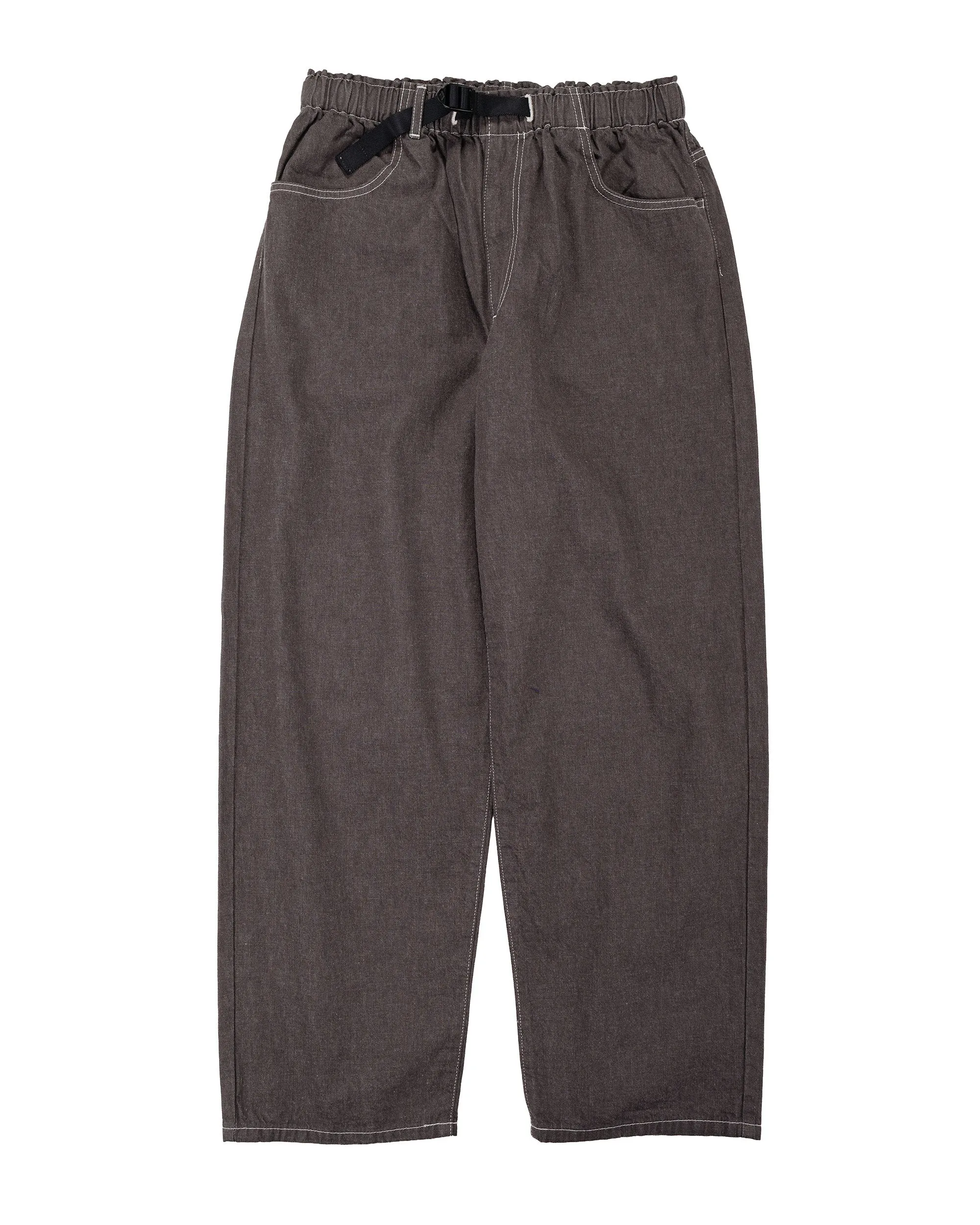 Danton Colour Denim Tuck Belted Pant Charcoal sold by Lost & Found