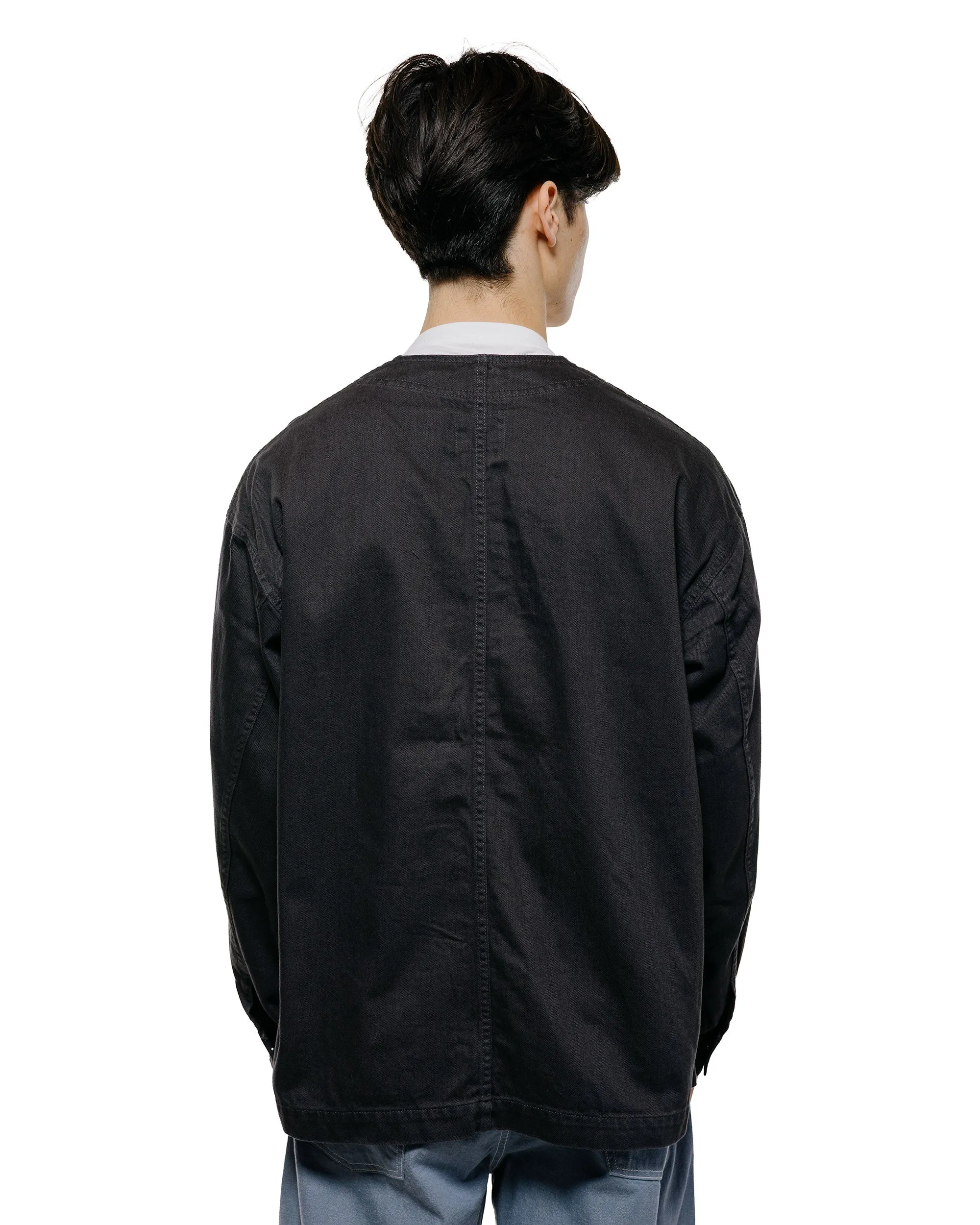 Danton Katsuragi Collarless Jacket Charcoal Black sold by Lost & Found product image thumbnail 3