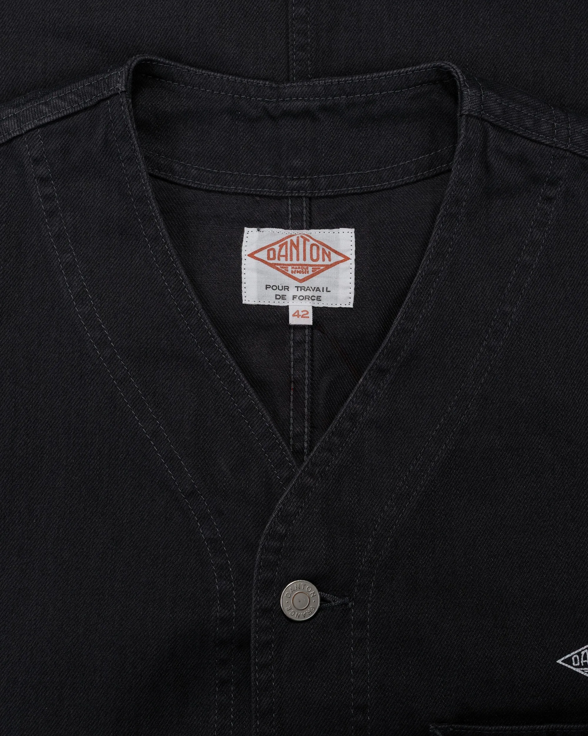 Danton Katsuragi Collarless Jacket Charcoal Black sold by Lost & Found product image thumbnail 5