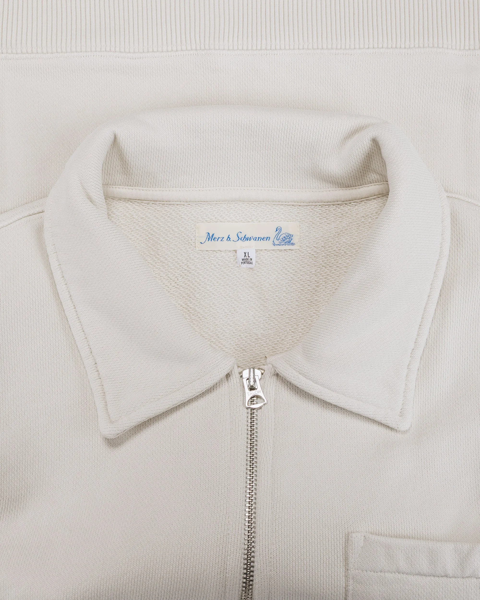 Merz B. Schwanen ZIP03 Authentic Fleece Polo Collared Half-Zip Cotton Sweatshirt Nature sold by Lost & Found product image thumbnail 2