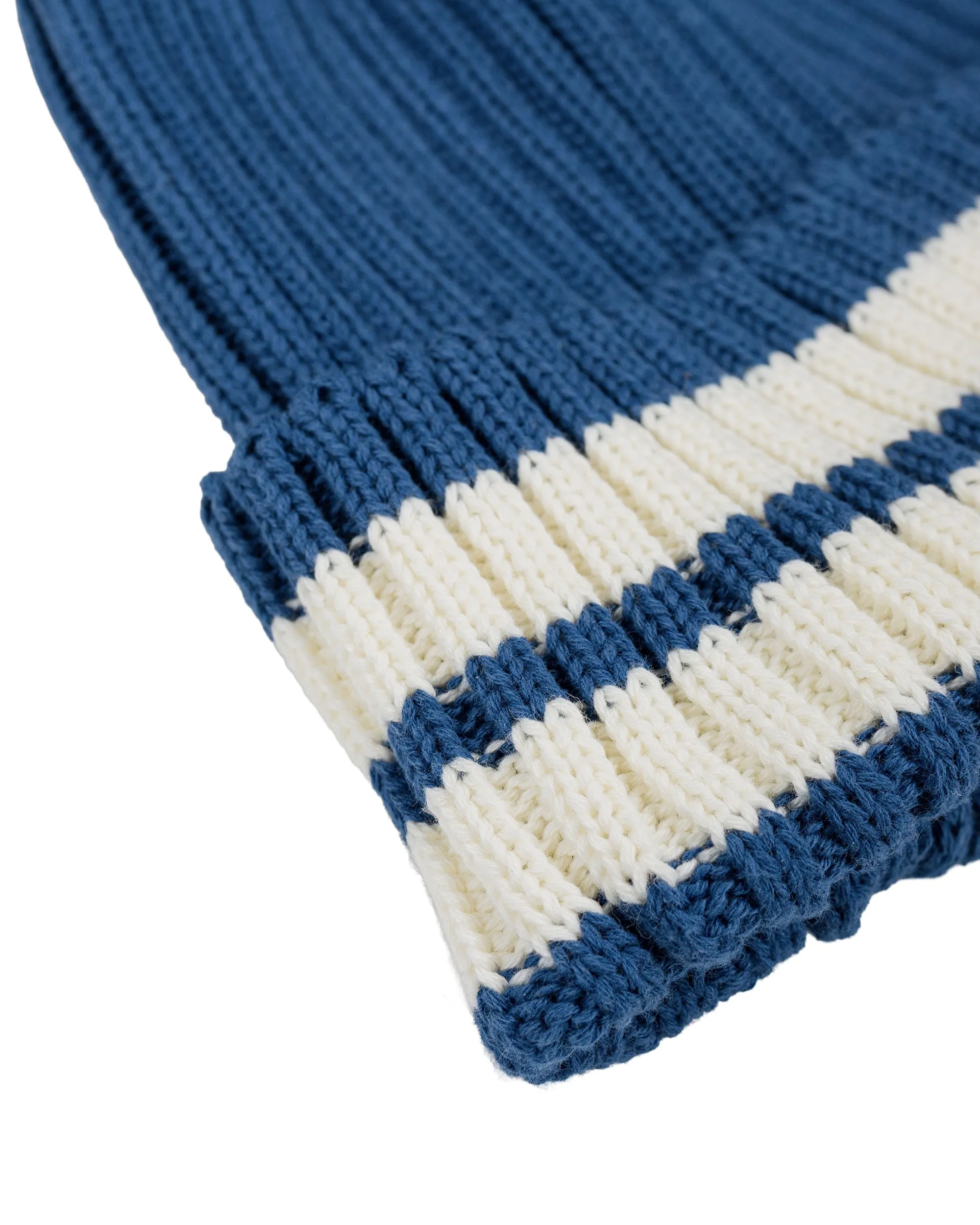 The Real McCoy's MA26015 Striped Cotton Knit Cap Blue sold by Lost & Found product image thumbnail 2