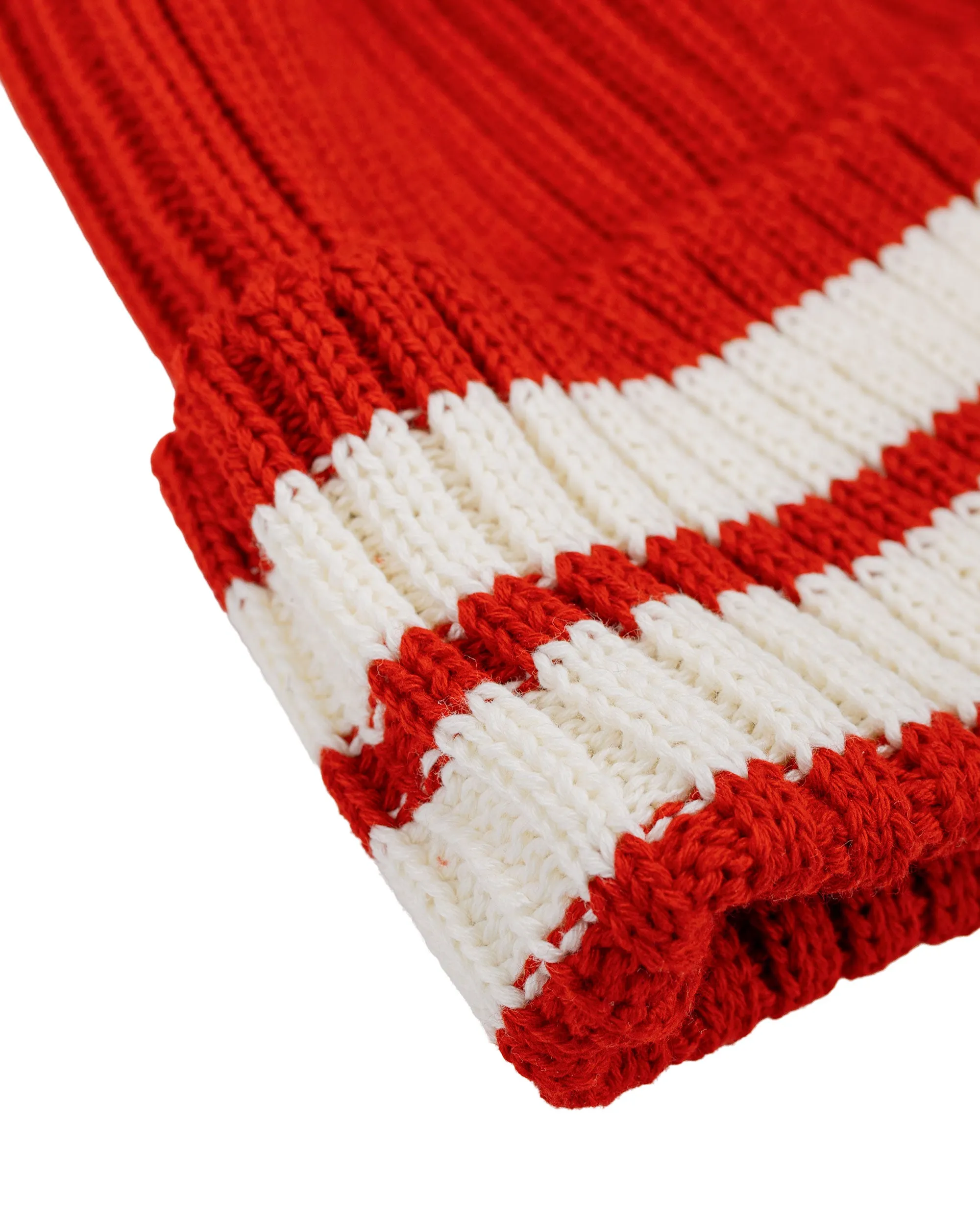 The Real McCoy's MA26015 Striped Cotton Knit Cap Red sold by Lost & Found product image thumbnail 2