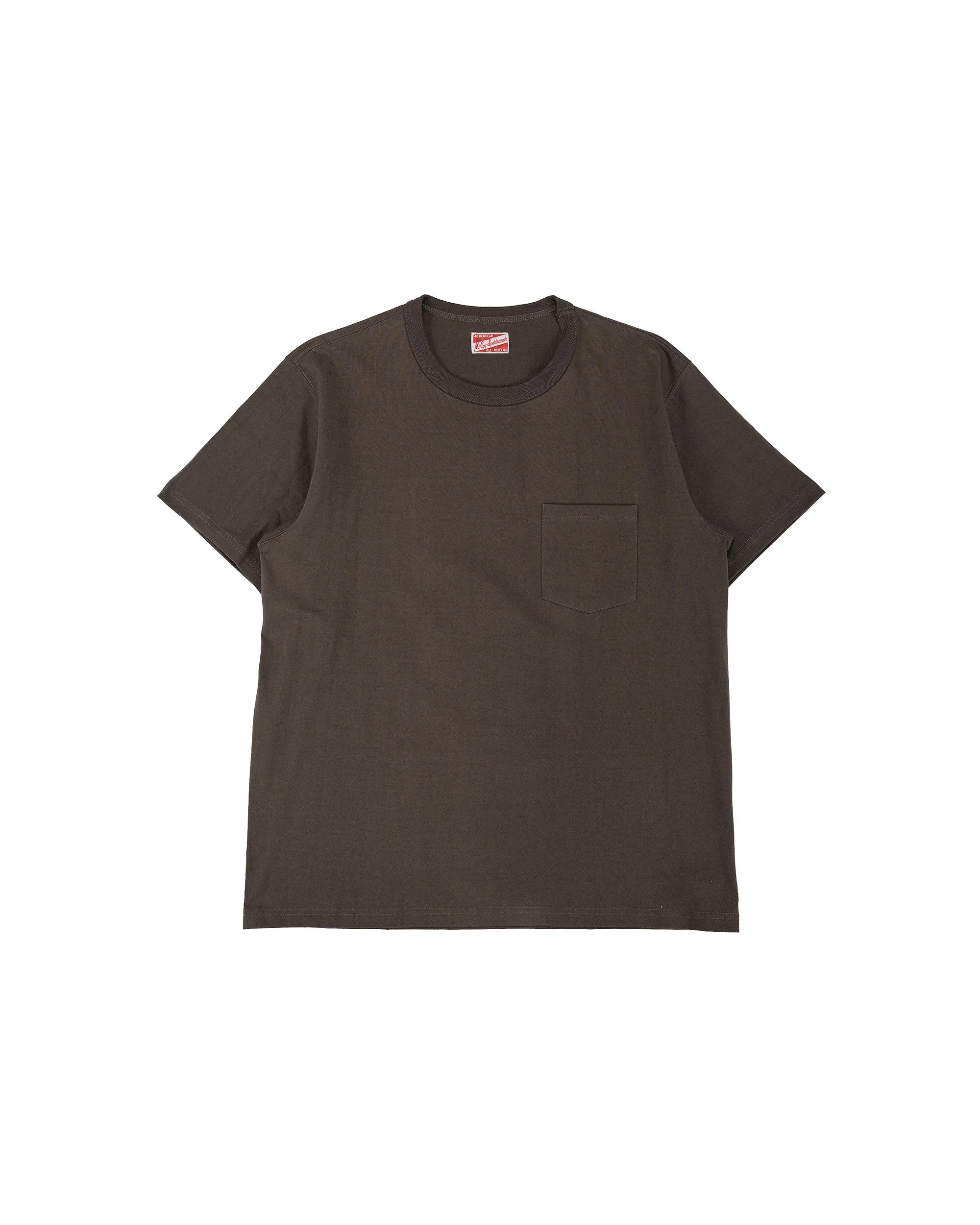 The Real McCoy's MC22006 Pocket Tee Charcoal sold by Lost & Found