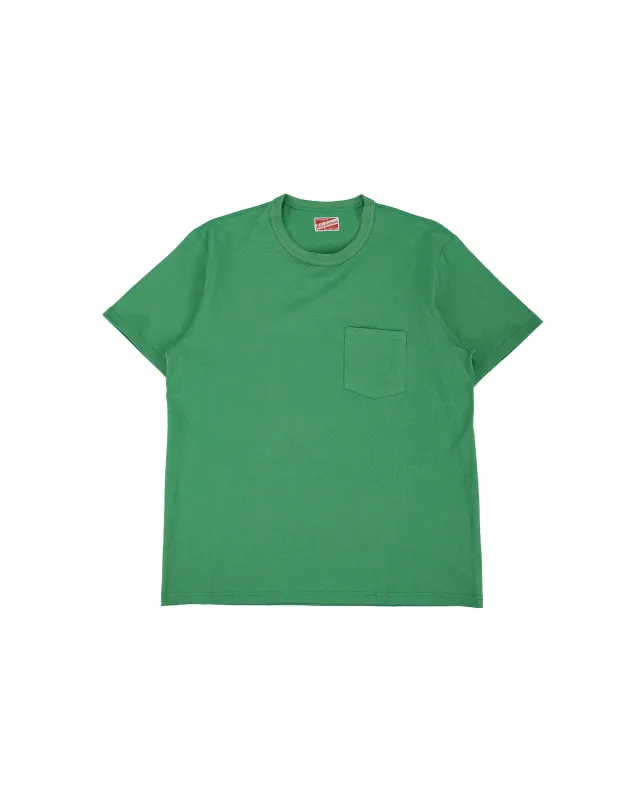 The Real McCoy's MC22006 Pocket Tee Kelly Green made by The Real McCoy's