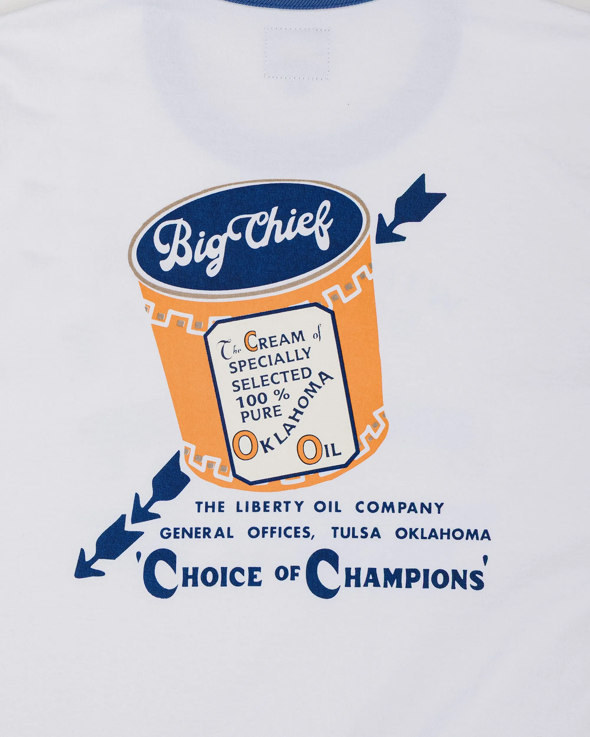 The Real McCoy's MC26027 Joe McCoy Tee / Big Chief White/Blue sold by Lost & Found product image thumbnail 4