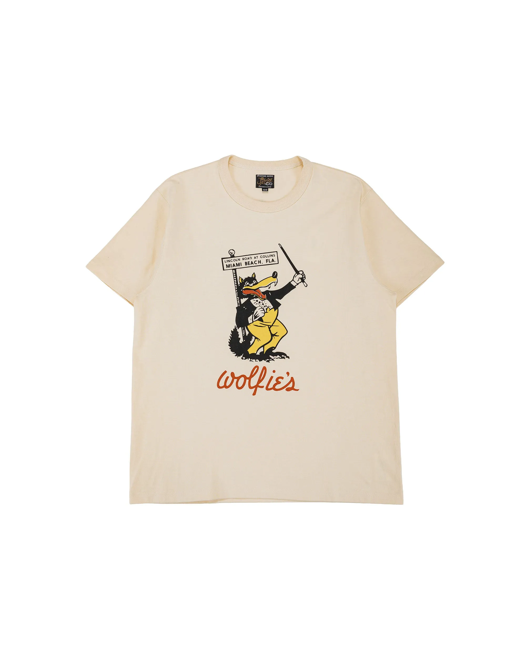 The Real McCoy's MC26022 Joe McCoy Tee / Wolfie's Ecru sold by Lost & Found