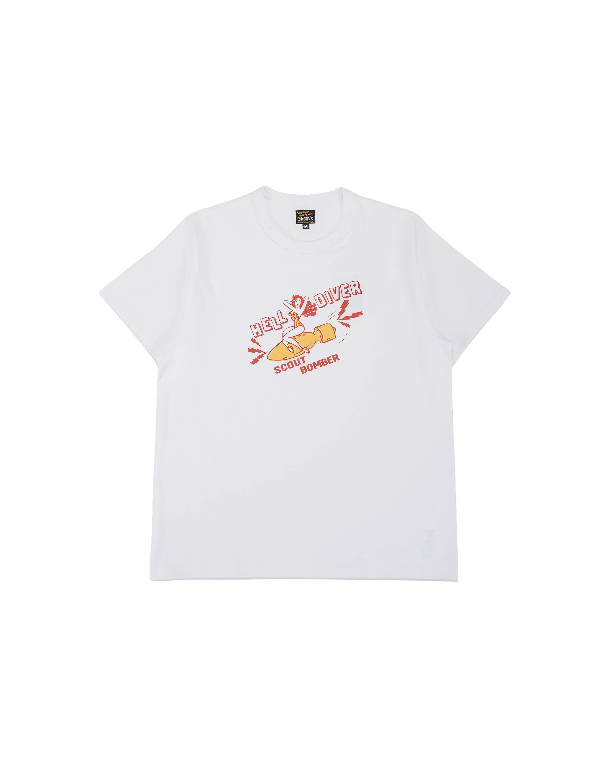 The Real McCoy's MC26019 Military Tee / Hell Diver White sold by Lost & Found