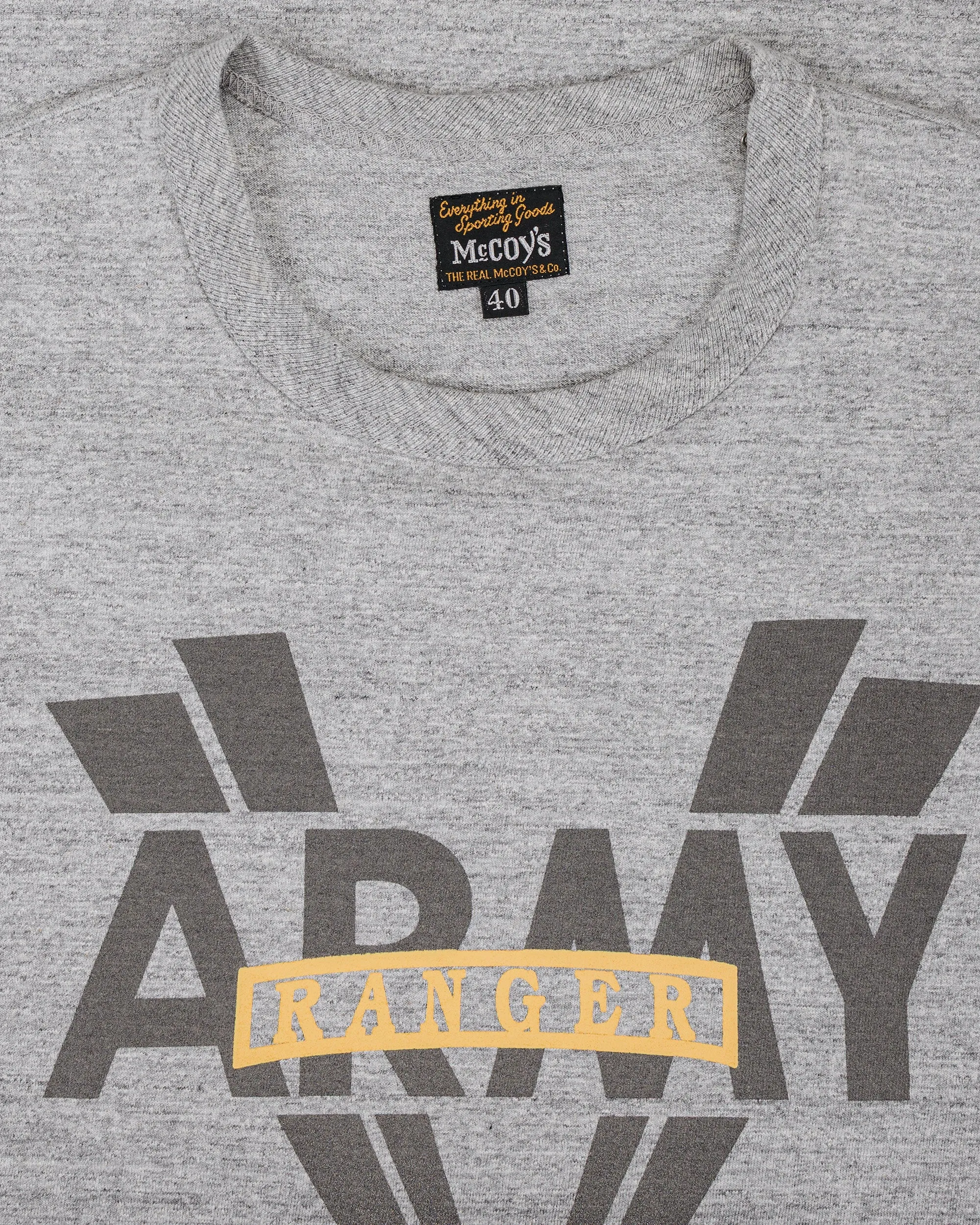 The Real McCoy's MC26017 Military Tee / Army, Ranger Grey sold by Lost & Found product image thumbnail 4