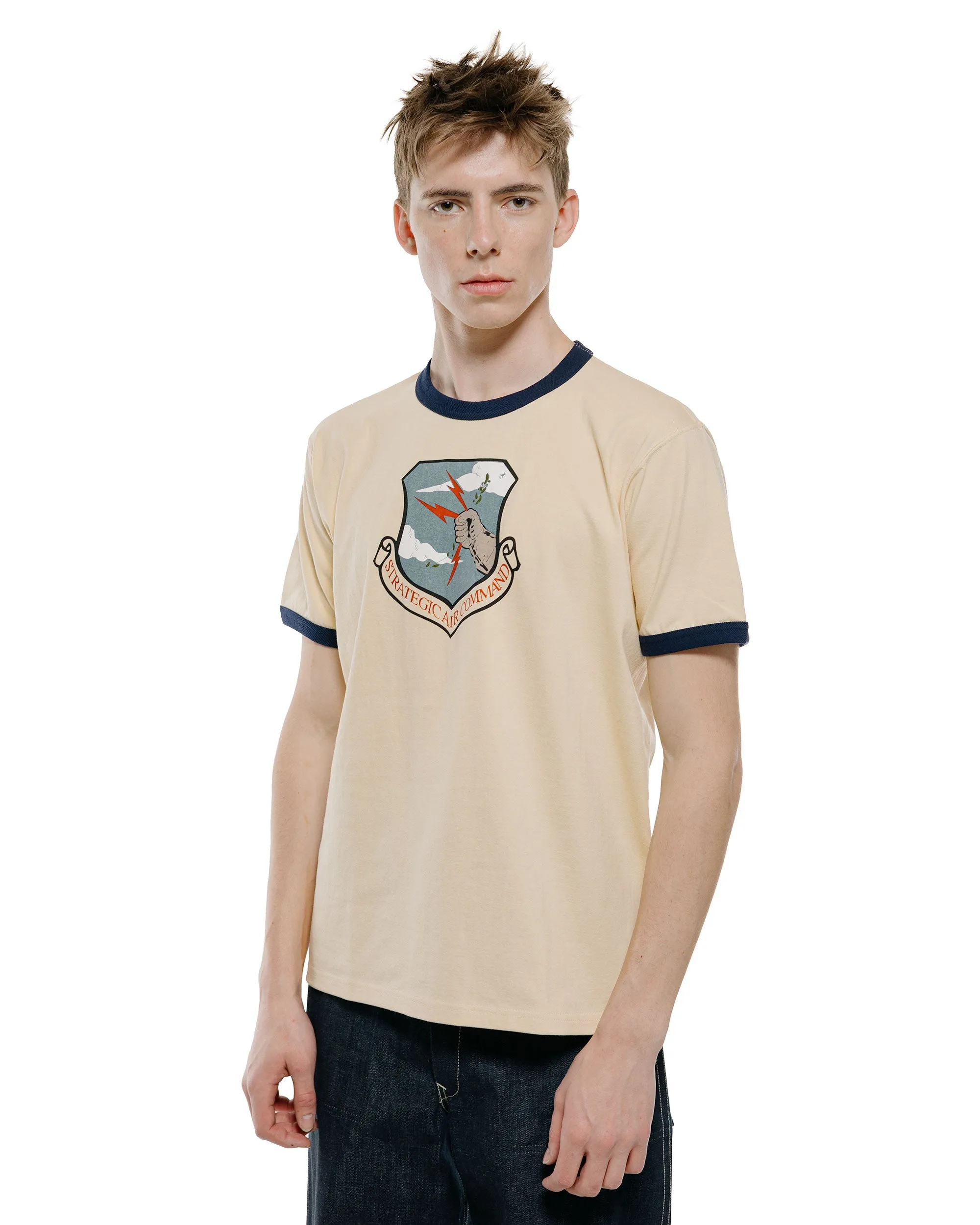 The Real McCoy's MC26013 Military Tee / Strategic Air Commando Ecru/Navy sold by Lost & Found product image thumbnail 2