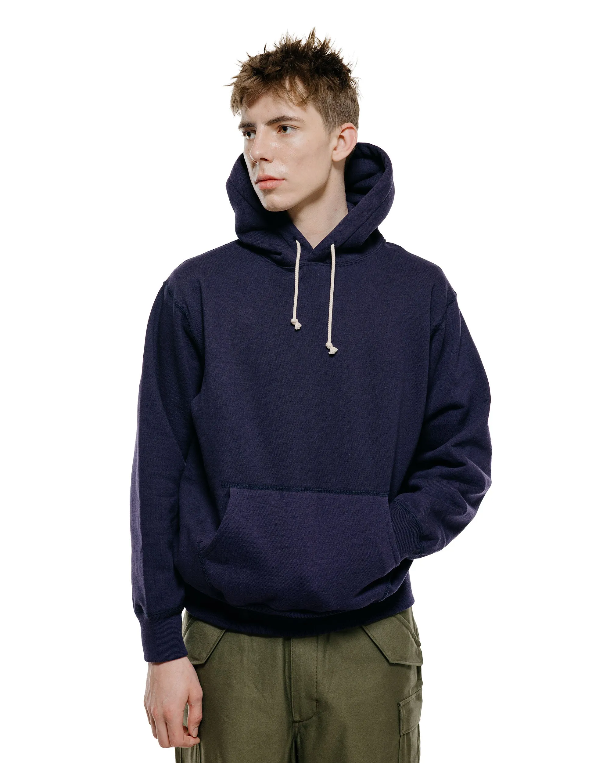 The Real McCoy's MC25105 12oz. Ball Park Hooded Sweatshirt L.Navy sold by Lost & Found product image thumbnail 2