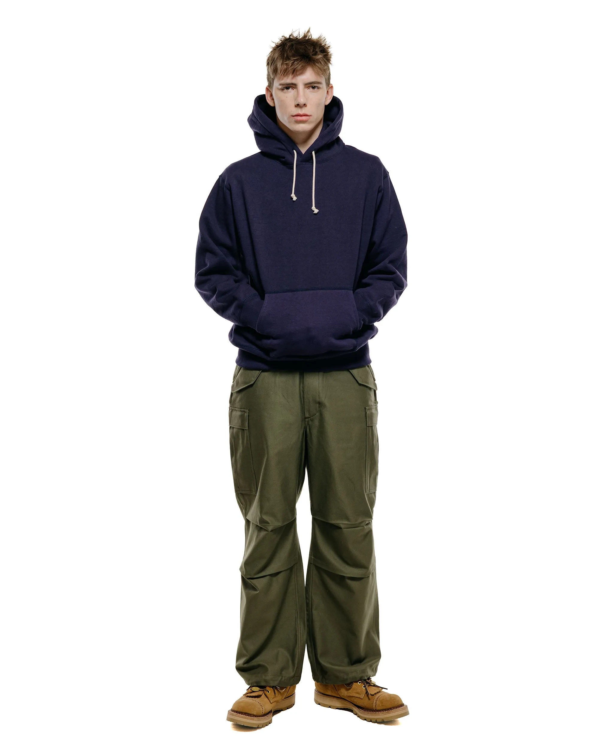 The Real McCoy's MC25105 12oz. Ball Park Hooded Sweatshirt L.Navy sold by Lost & Found product image thumbnail 4