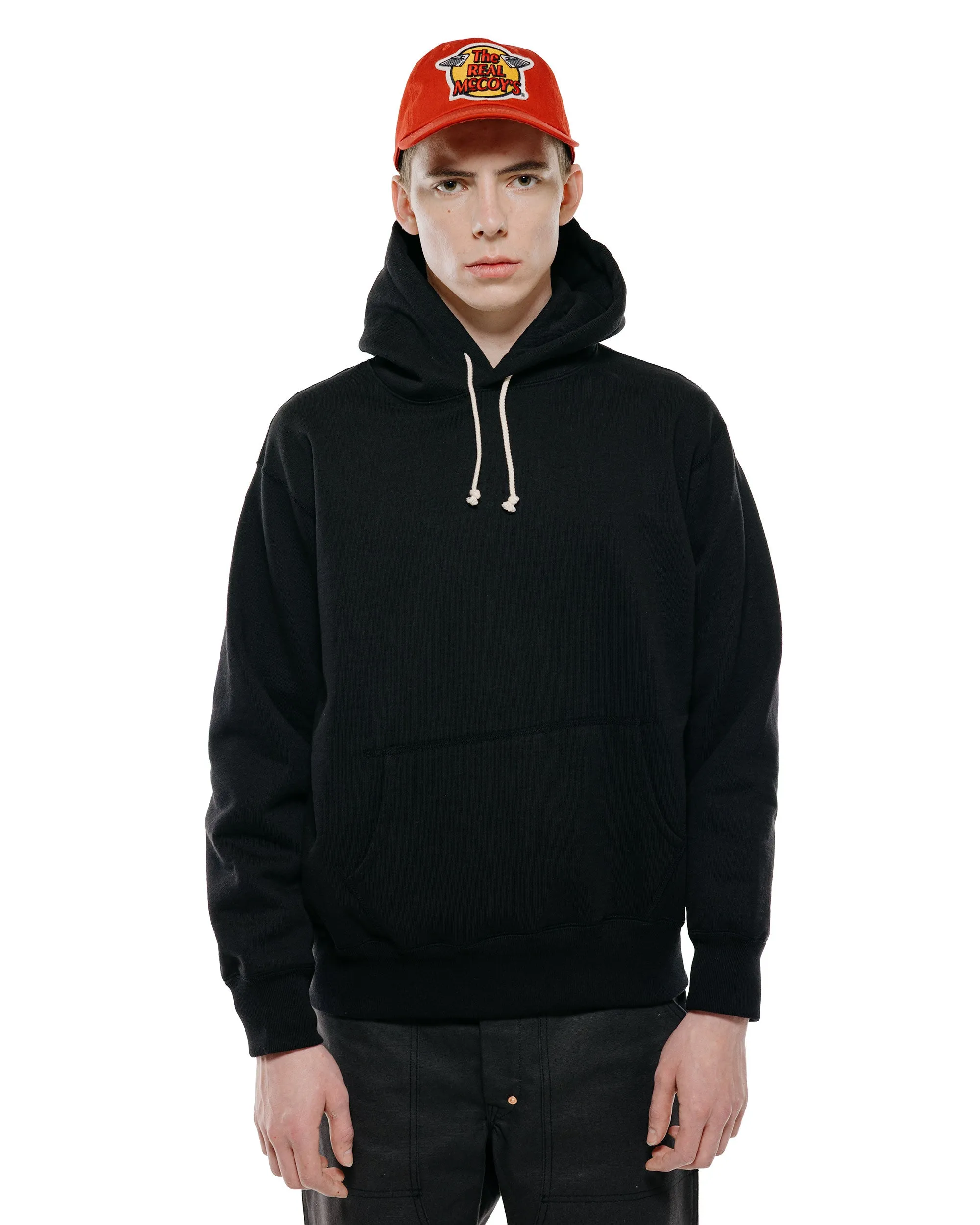 The Real McCoy's MC25105 12oz. Ball Park Hooded Sweatshirt Black sold by Lost & Found product image thumbnail 2