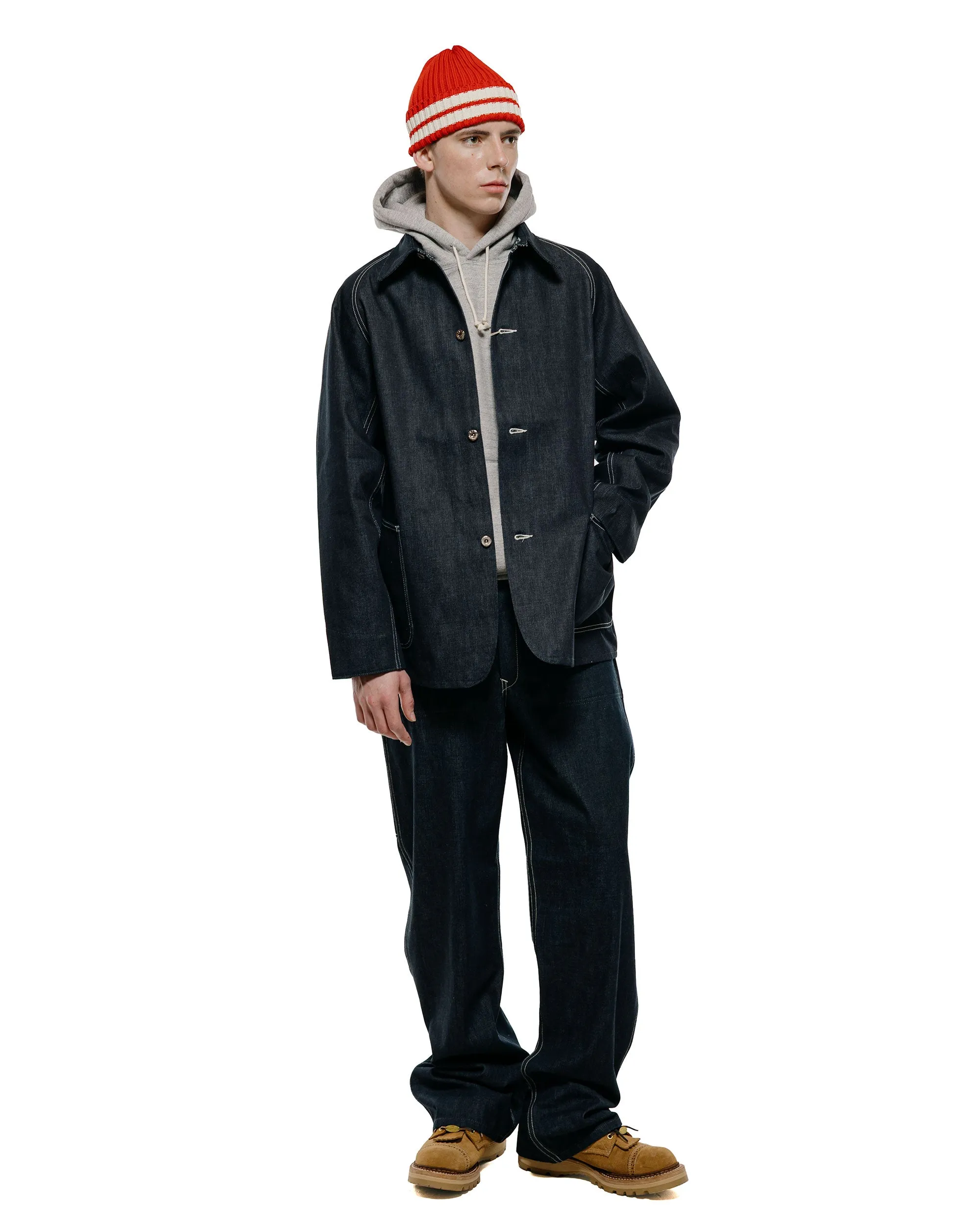 The Real McCoy's MJ26008 WWII Raglan Sleeve Denim Chore Coat Indigo sold by Lost & Found product image thumbnail 4