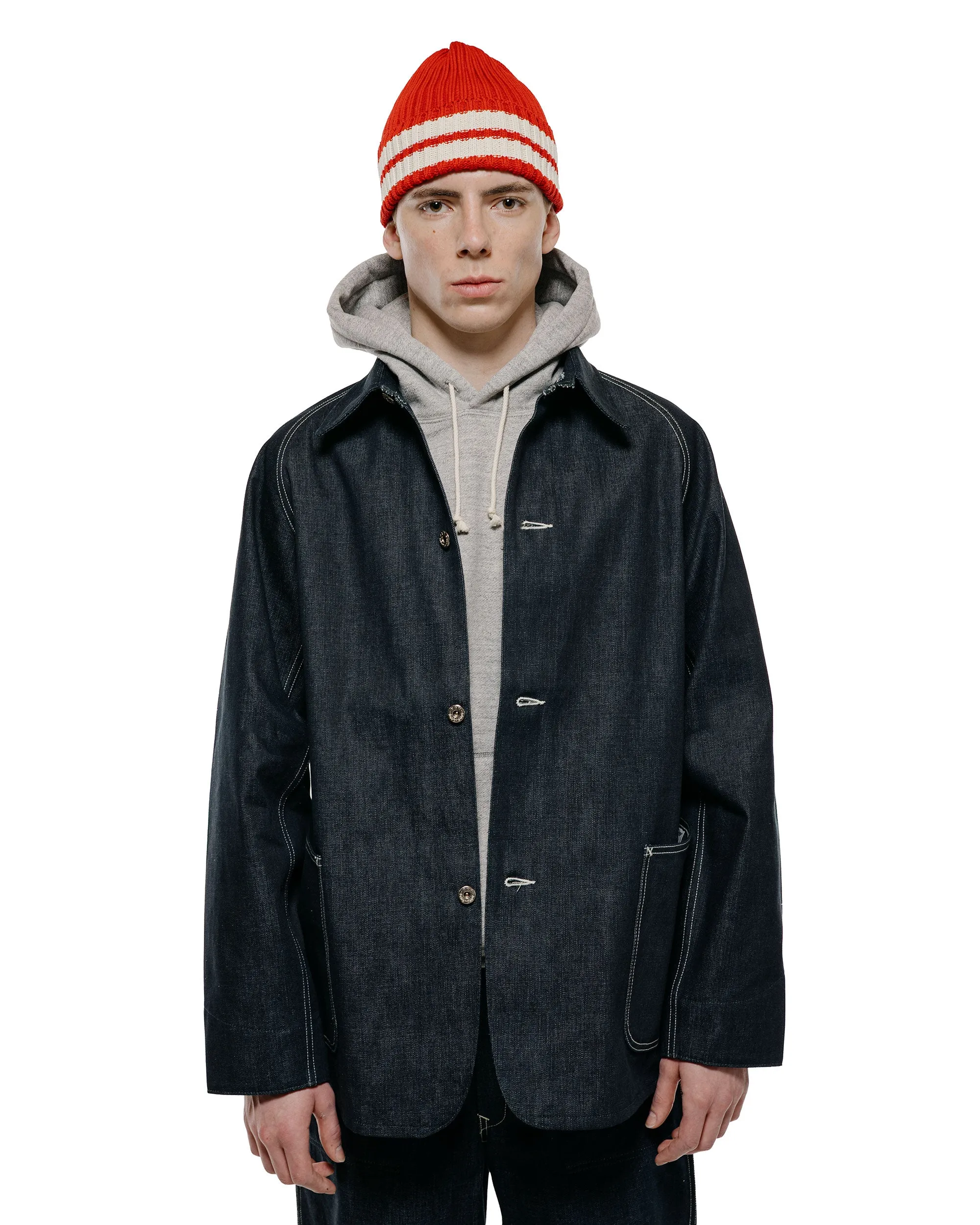 The Real McCoy's MJ26008 WWII Raglan Sleeve Denim Chore Coat Indigo sold by Lost & Found product image thumbnail 2