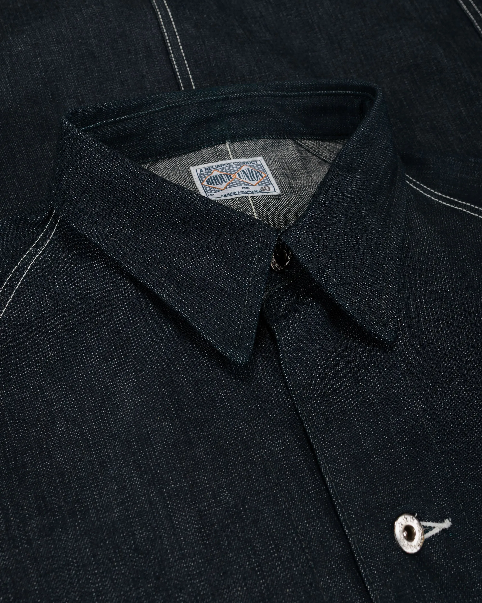 The Real McCoy's MJ26008 WWII Raglan Sleeve Denim Chore Coat Indigo sold by Lost & Found product image thumbnail 5