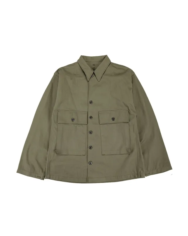 The Real McCoy's MJ22013 U.S.N. Jackets Herringbone Twill Olive made by The Real McCoy's
