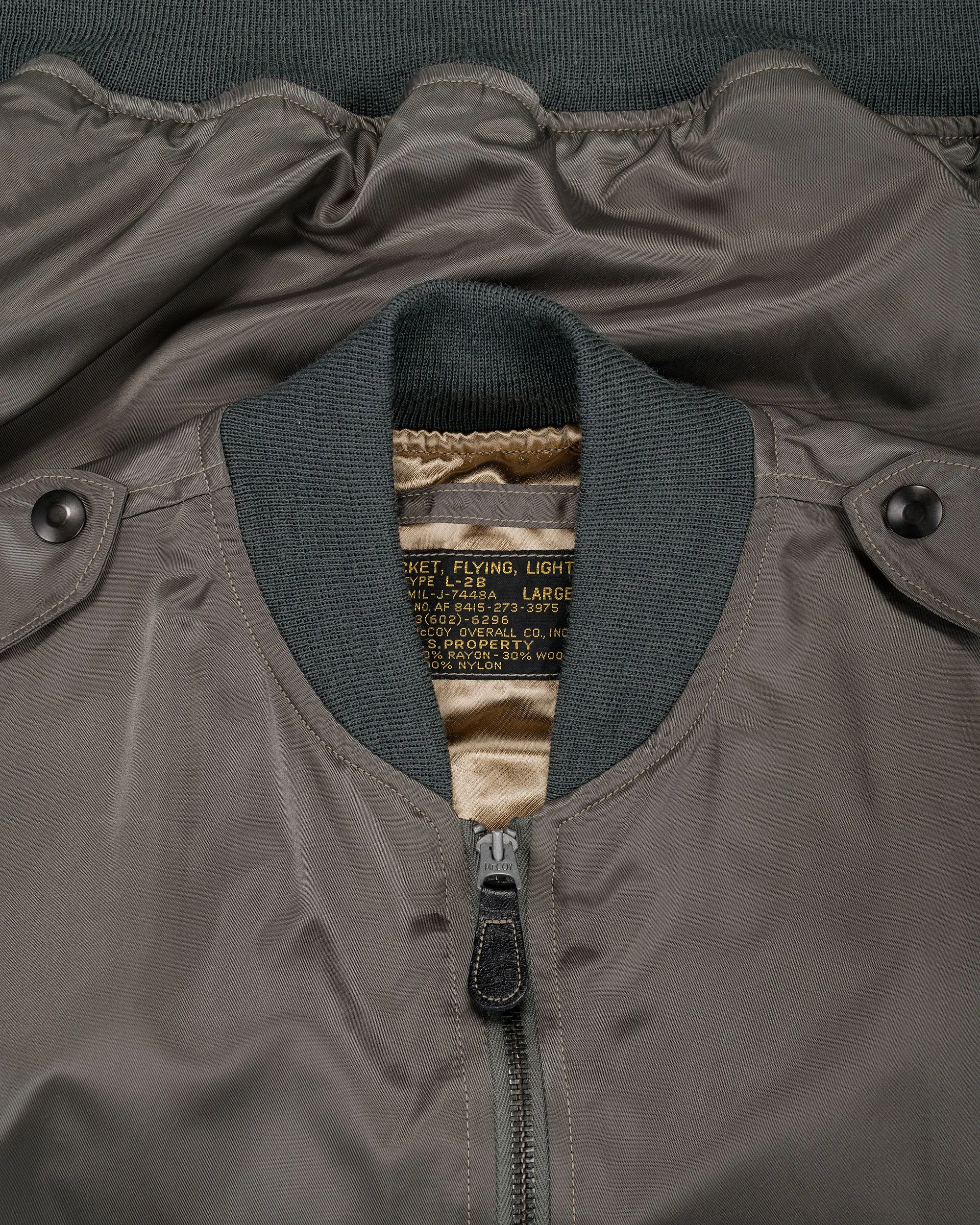 The Real McCoy's MJ26006 Type L-2B Real McCoy Mfg. Co. Sage Green sold by Lost & Found product image thumbnail 5