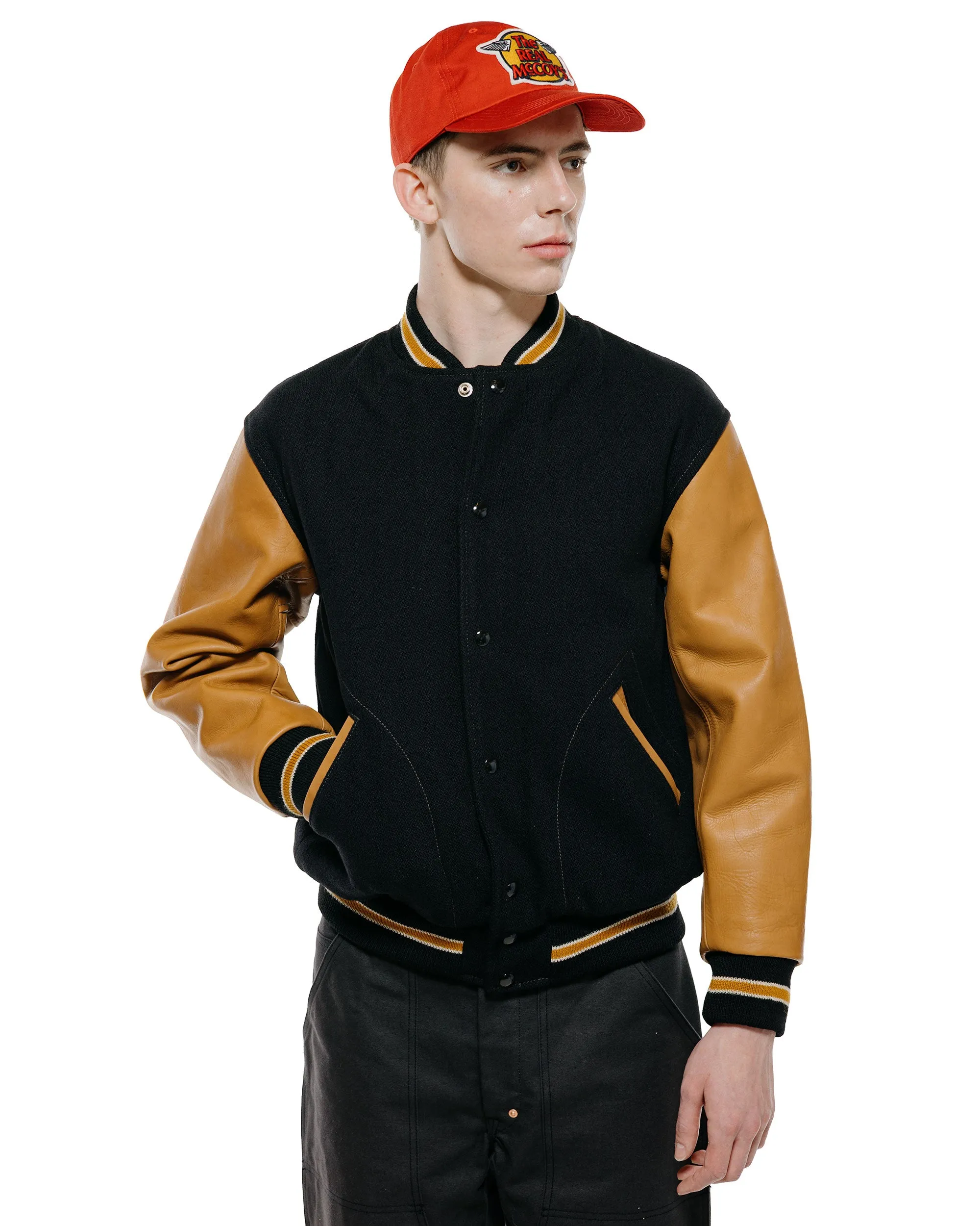 The Real McCoy's MJ25116 Wool Varsity Jacket Black sold by Lost & Found product image thumbnail 2