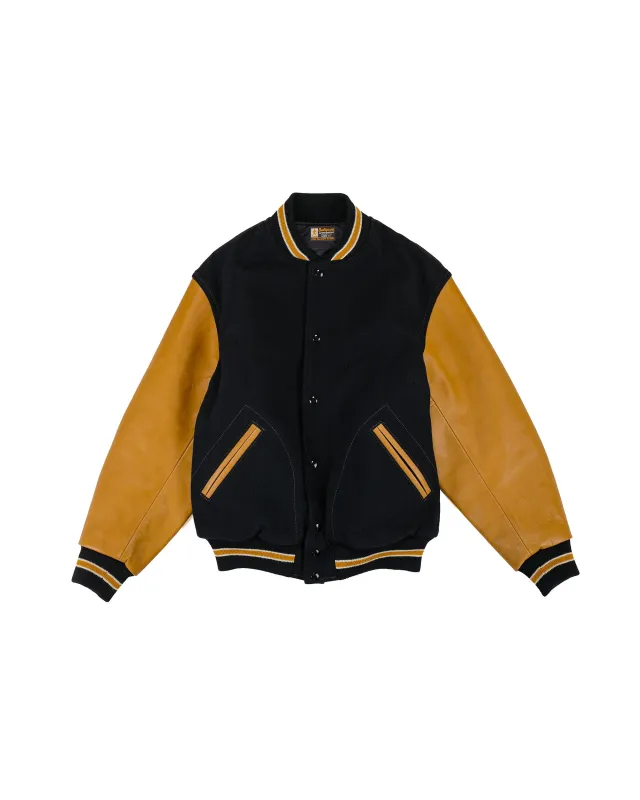 The Real McCoy's MJ25116 Wool Varsity Jacket Black made by The Real McCoy's