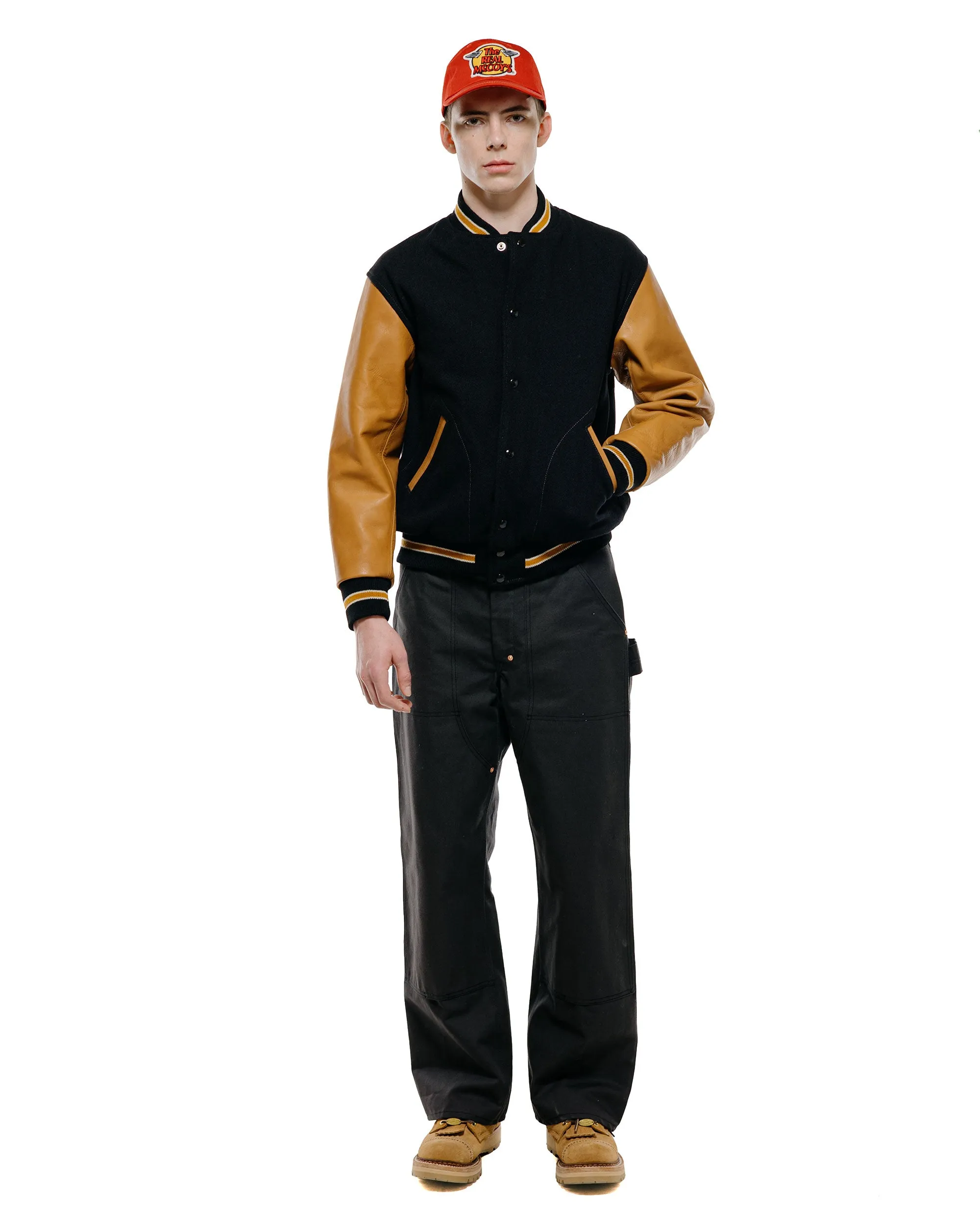 The Real McCoy's MJ25116 Wool Varsity Jacket Black sold by Lost & Found product image thumbnail 4