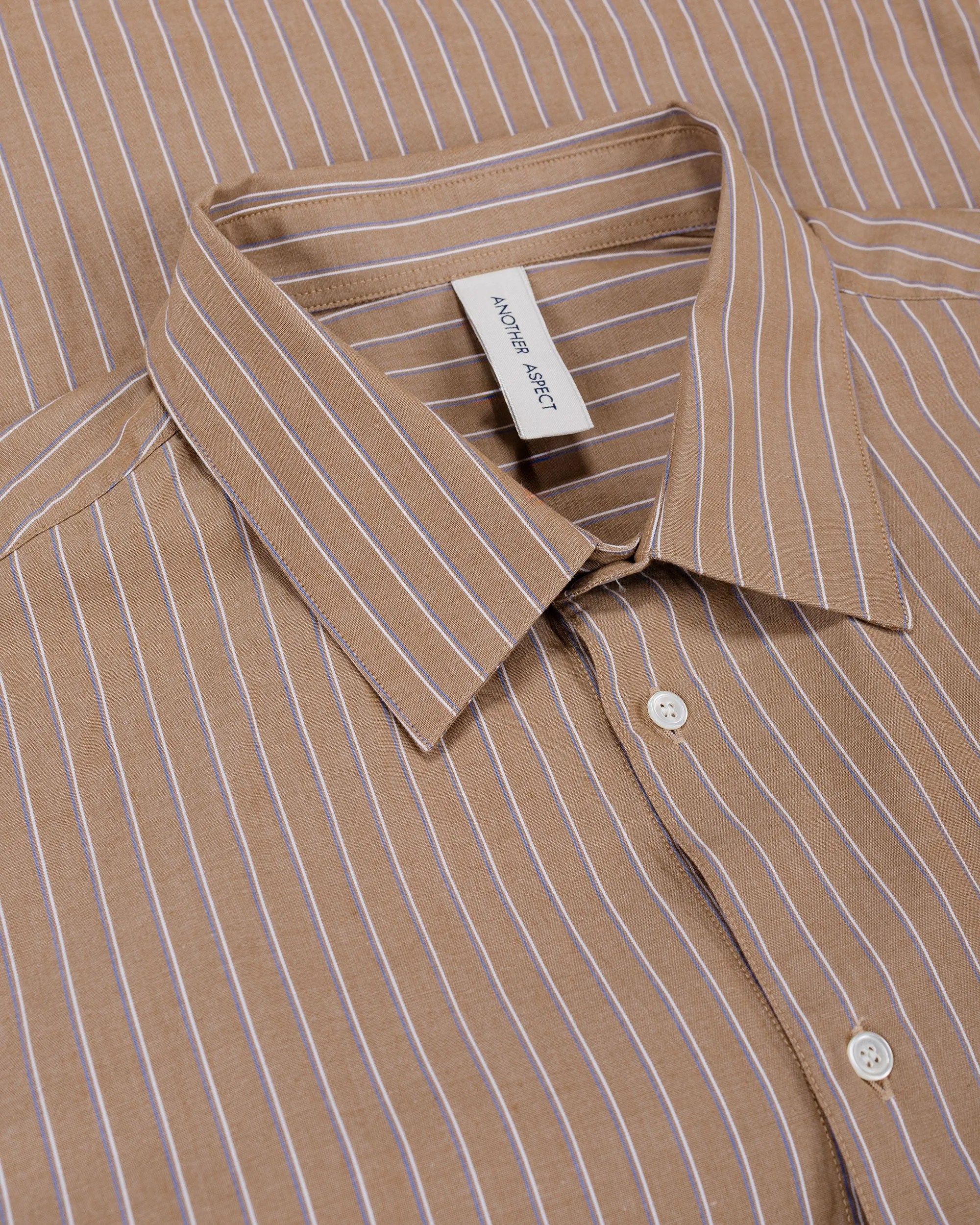 Another Aspect Another Shirt 3.0 Brown/White Stripe sold by Lost & Found product image thumbnail 5