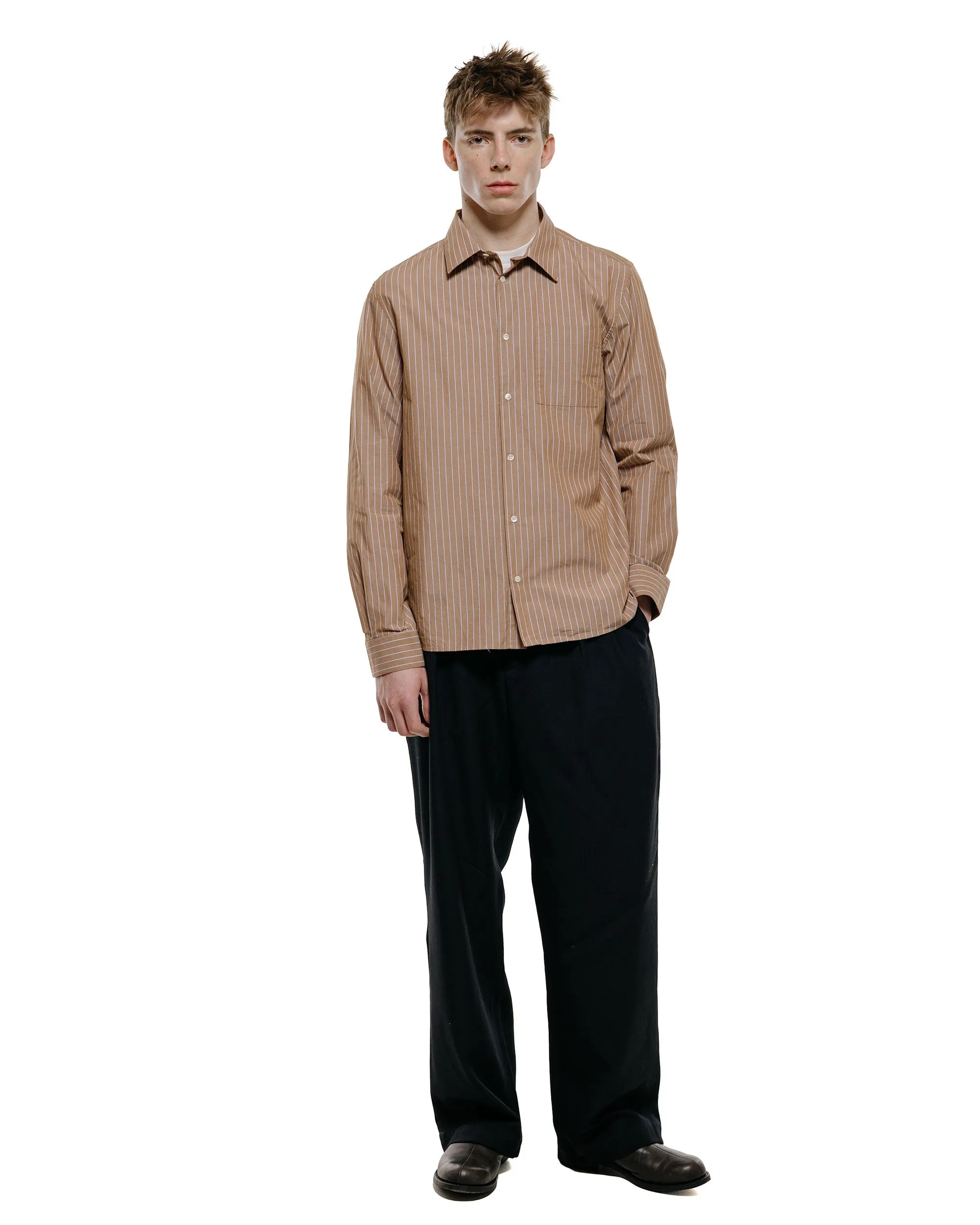 Another Aspect Another Shirt 3.0 Brown/White Stripe sold by Lost & Found product image thumbnail 4