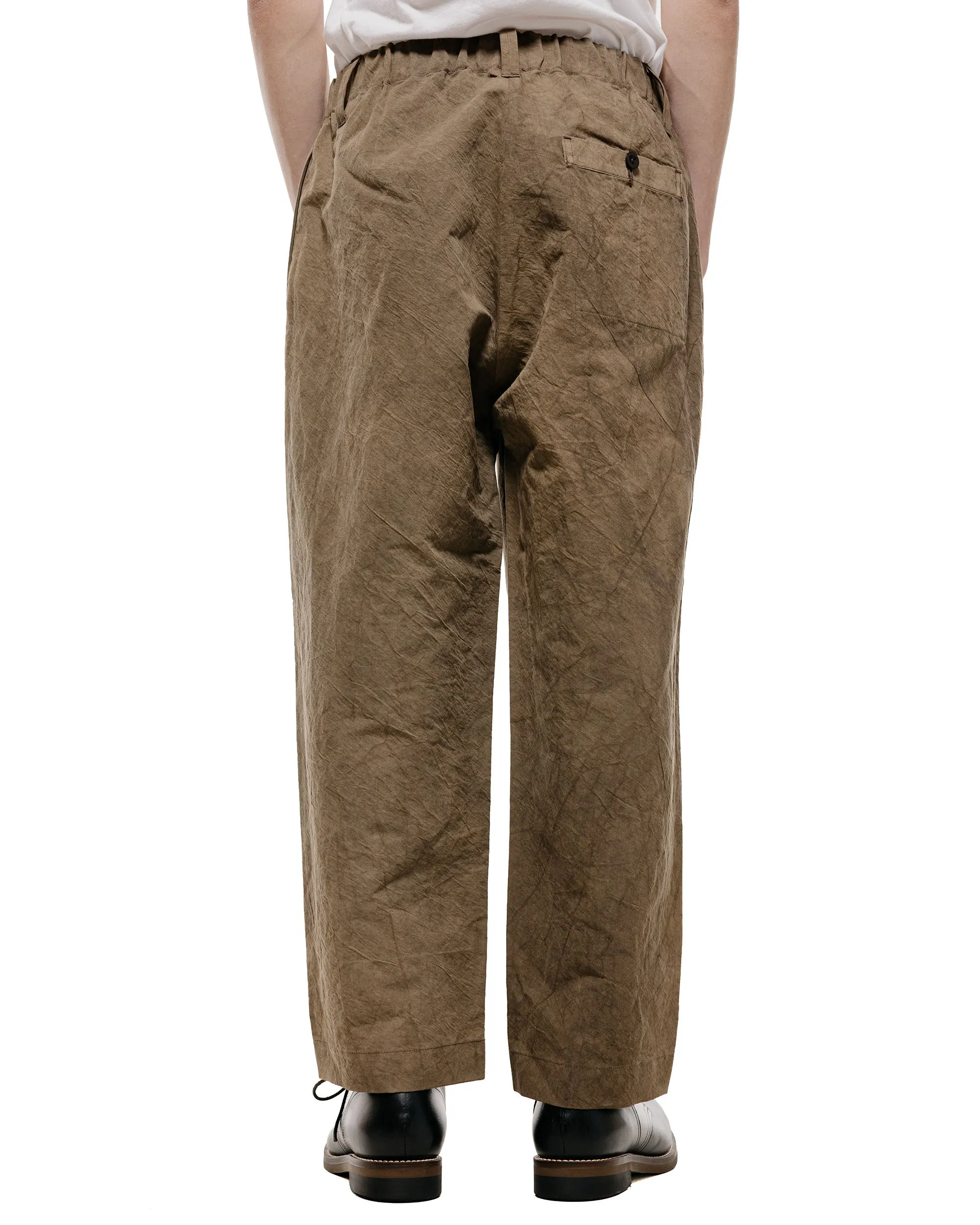 evan kinori Elastic Pant Natural Dye Twill Brown Persimmon/Iron Dye sold by Lost & Found product image thumbnail 3
