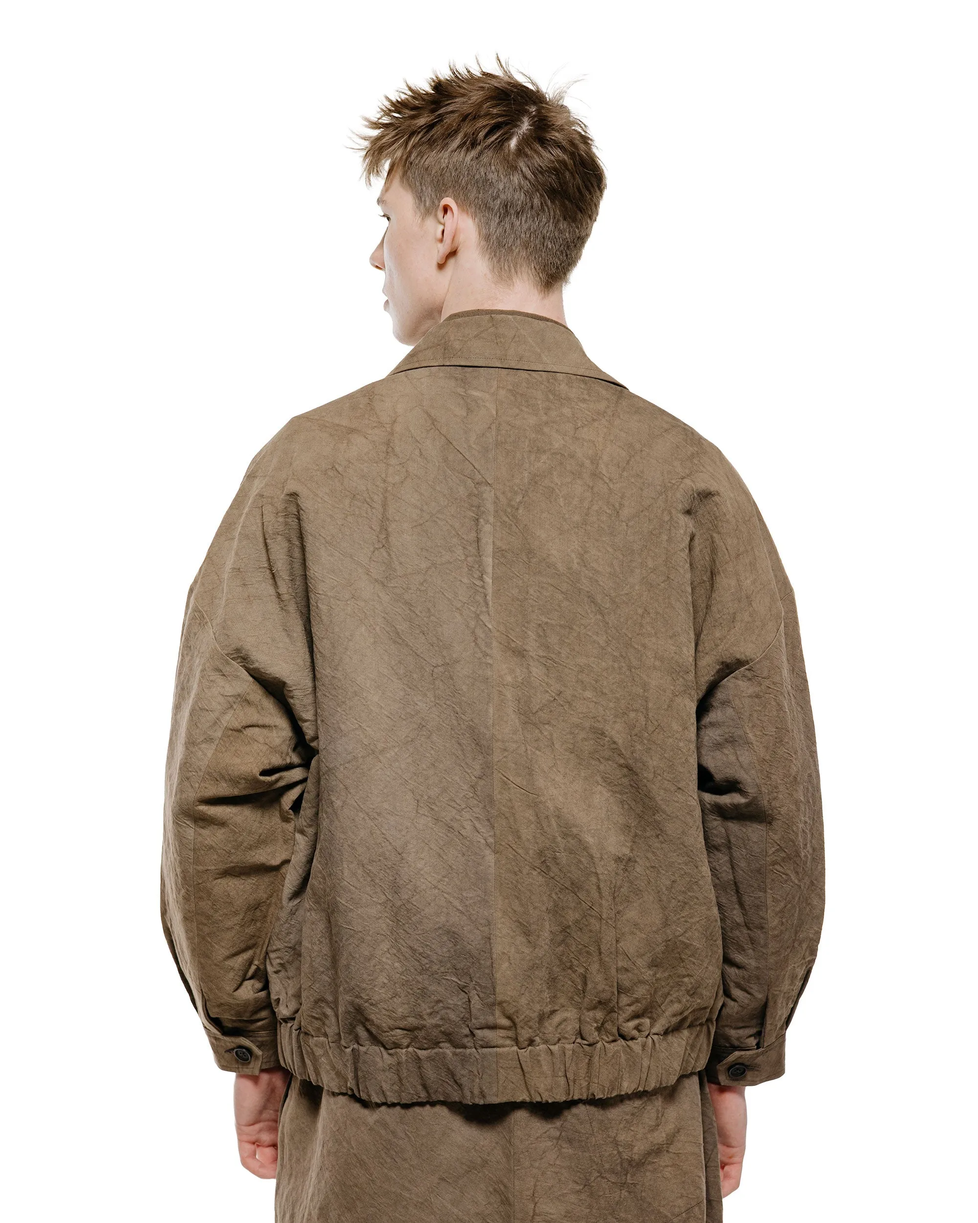 evan kinori Zip Jacket Two Natural Dye Twill Brown Persimmon/Iron Dye sold by Lost & Found product image thumbnail 3