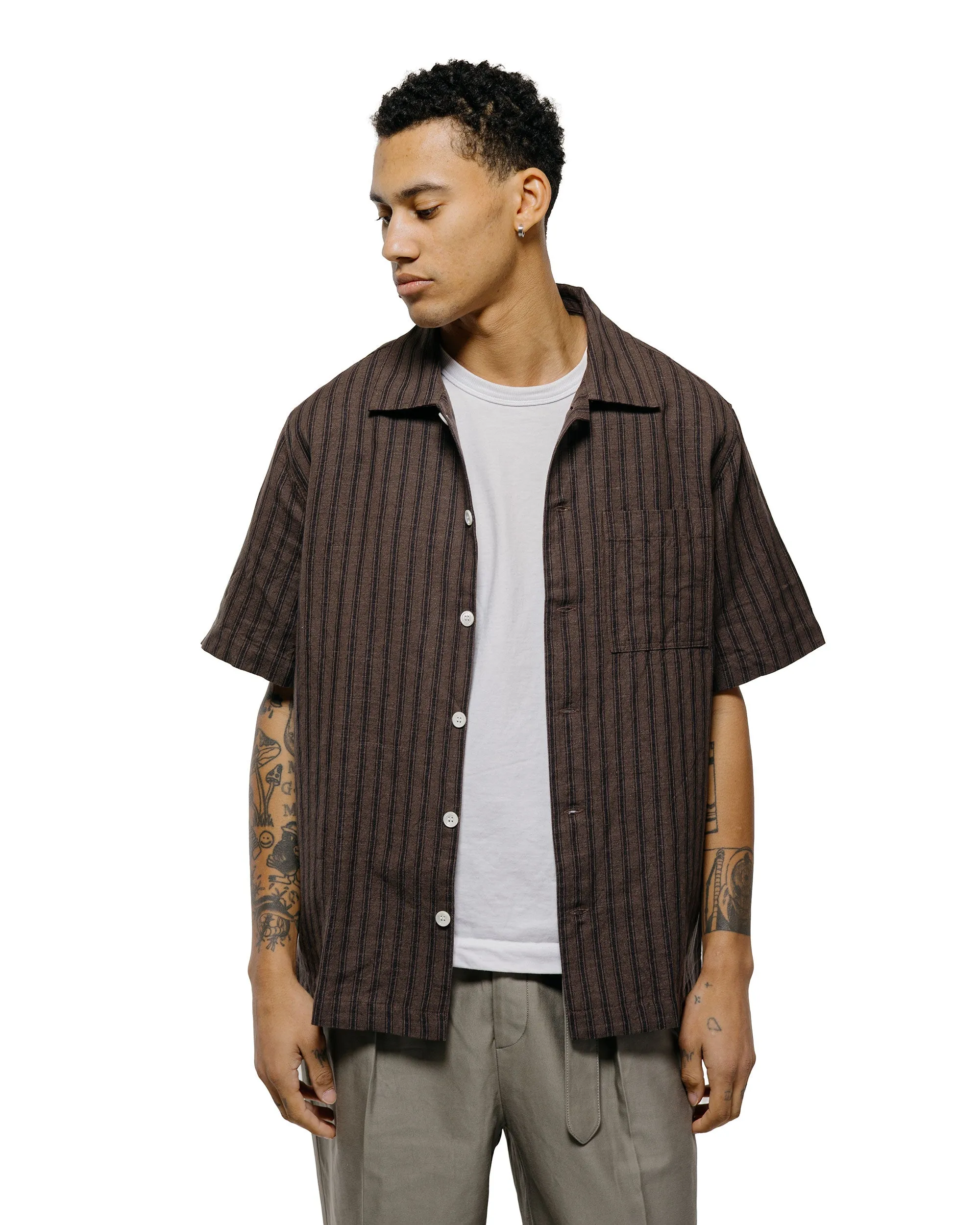 Another Aspect Another Shirt 2.0 Brown Stripe sold by Lost & Found product image thumbnail 2