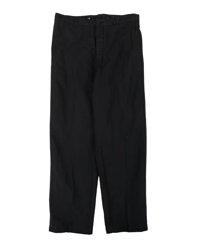 KAPTAIN SUNSHINE Gaba. Buckleback Work Slacks Black made by Kaptain Sunshine