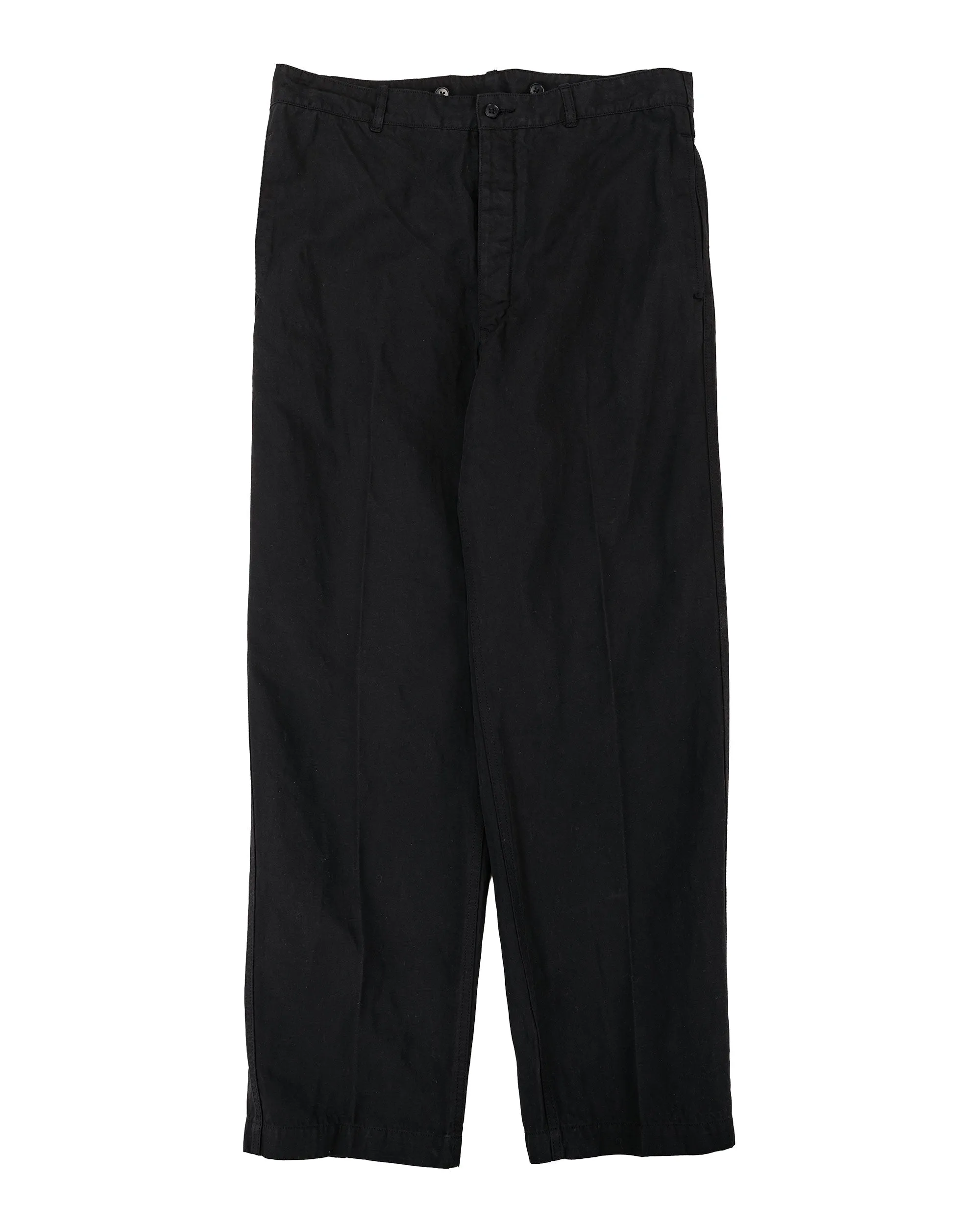 KAPTAIN SUNSHINE Gaba. Buckleback Work Slacks Black sold by Lost & Found