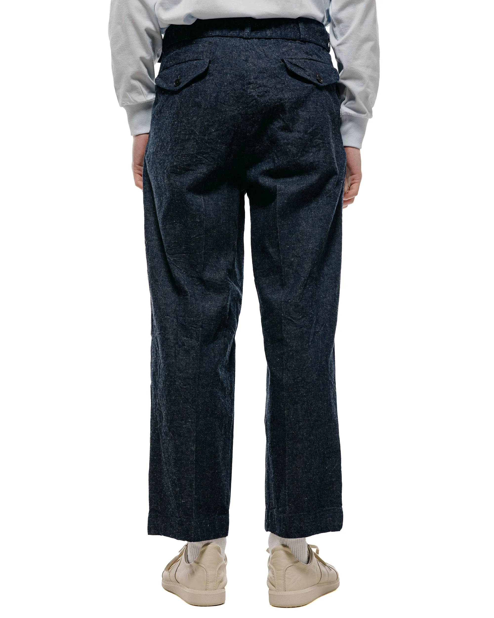 KAPTAIN SUNSHINE Cotton Linen Denim Riviera Trousers Indigo sold by Lost & Found product image thumbnail 3