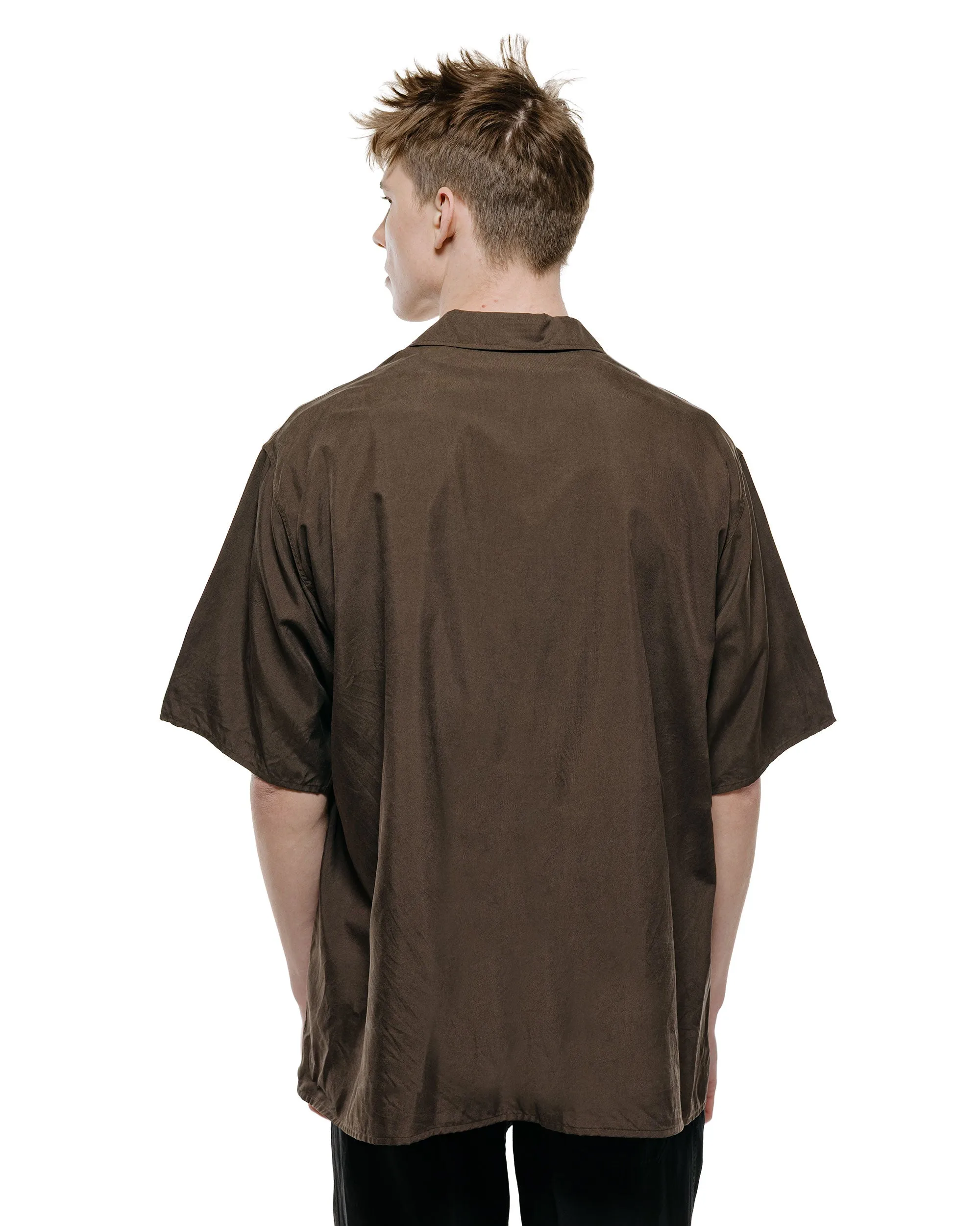 KAPTAIN SUNSHINE Silk Pullover SS Shirt Espresso sold by Lost & Found product image thumbnail 3