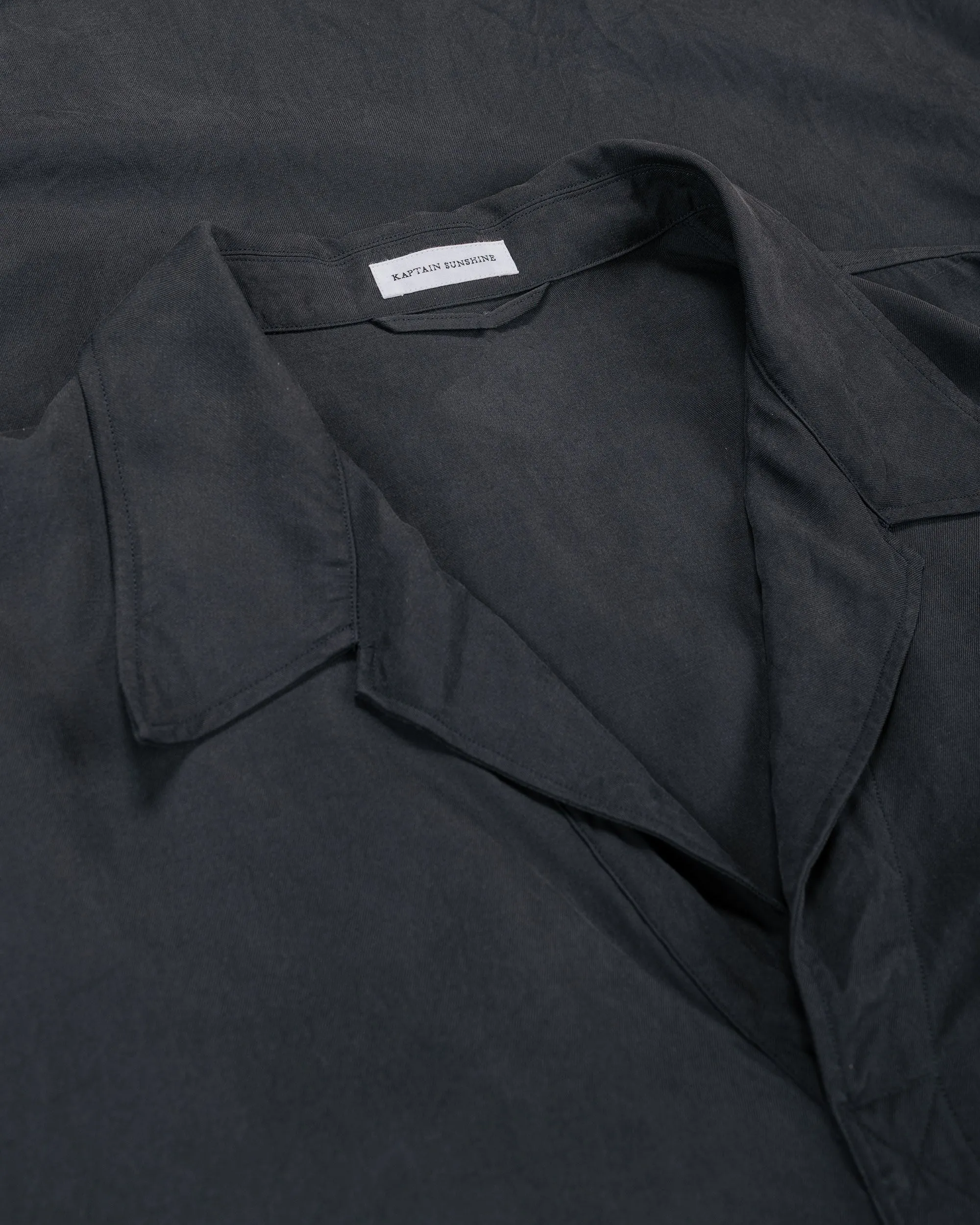 KAPTAIN SUNSHINE Silk Pullover SS Shirt Ink Black sold by Lost & Found product image thumbnail 5