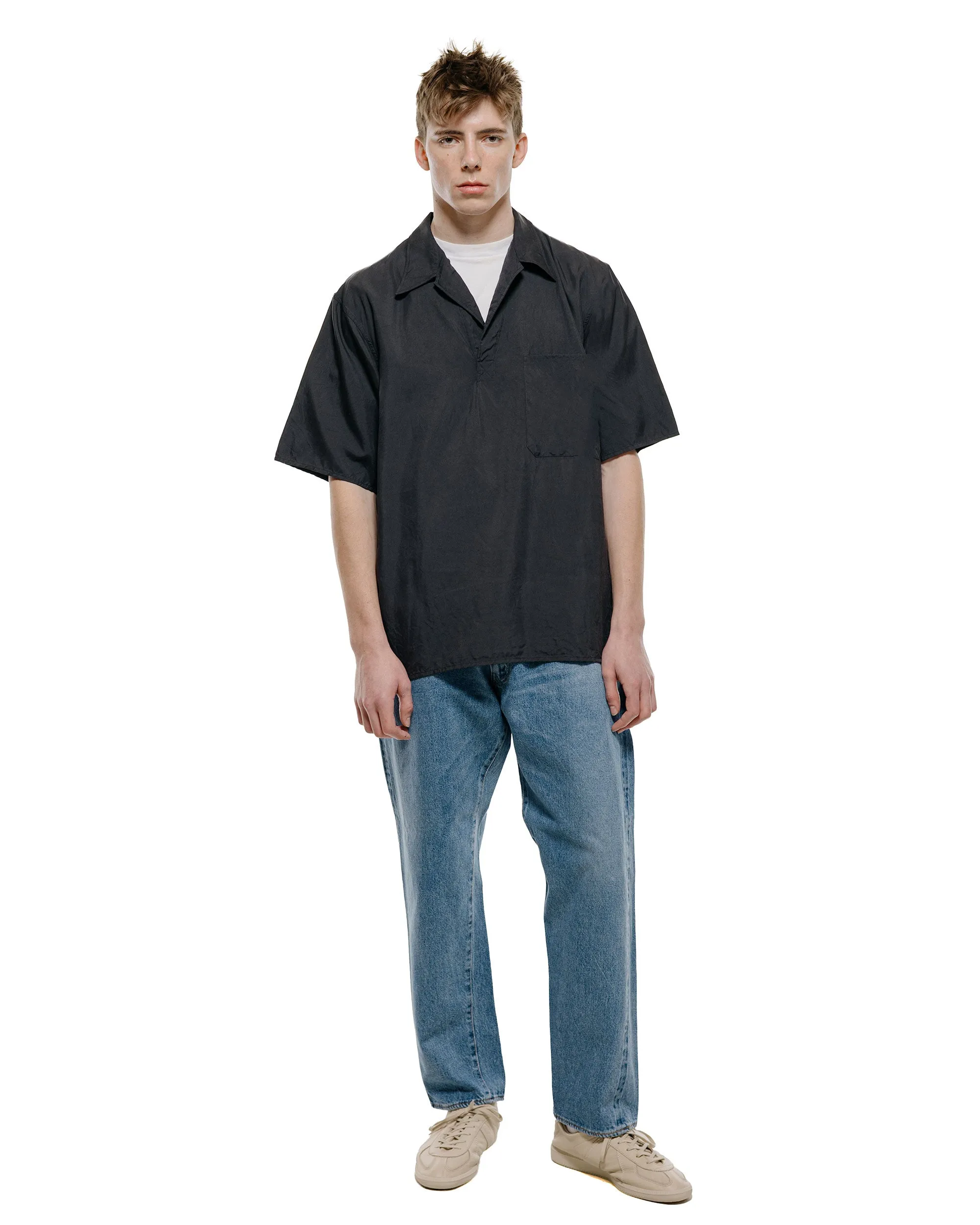 KAPTAIN SUNSHINE Silk Pullover SS Shirt Ink Black sold by Lost & Found product image thumbnail 4