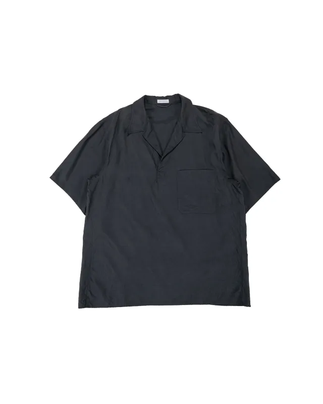 KAPTAIN SUNSHINE Silk Pullover SS Shirt Ink Black made by Kaptain Sunshine