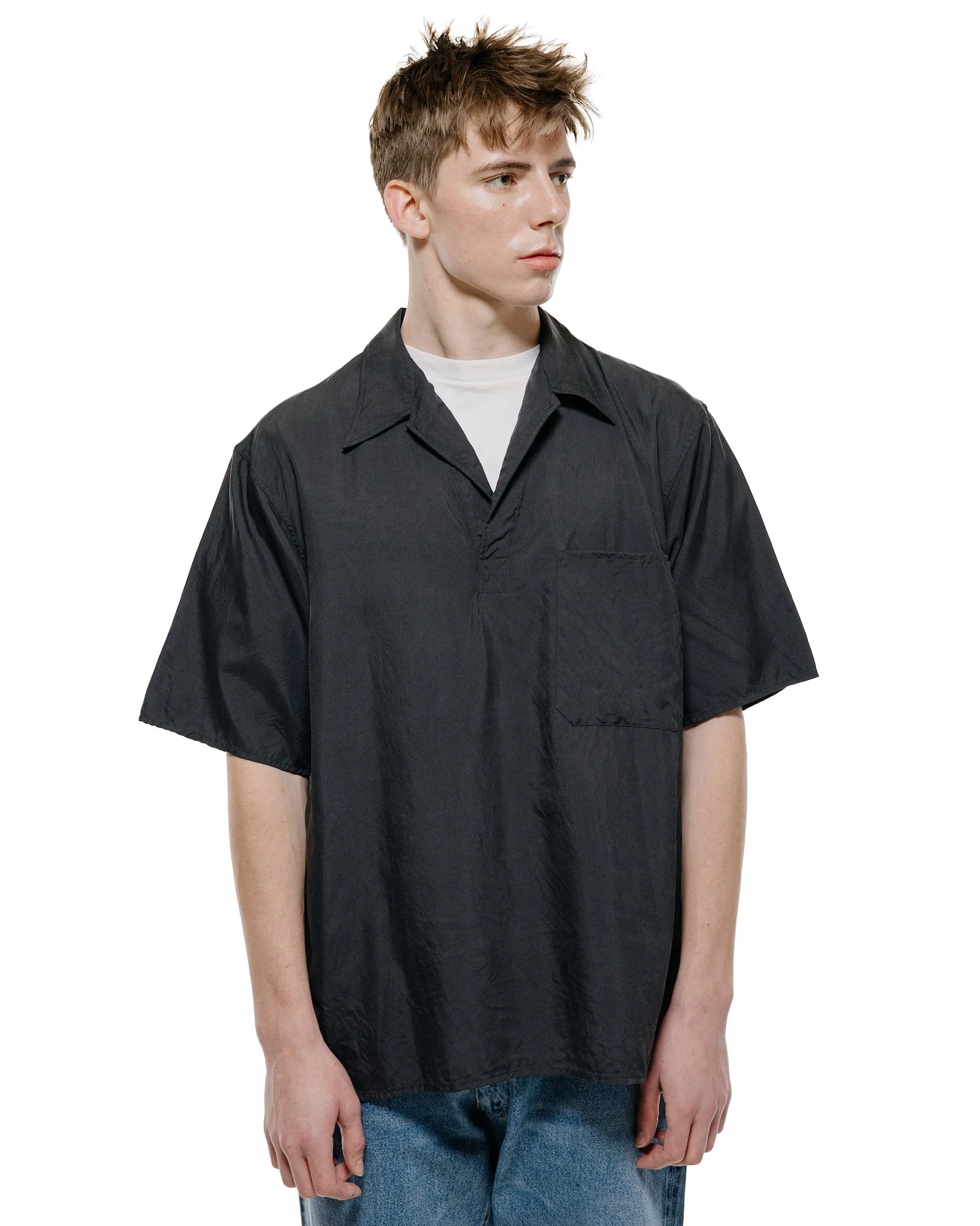 KAPTAIN SUNSHINE Silk Pullover SS Shirt Ink Black sold by Lost & Found product image thumbnail 2