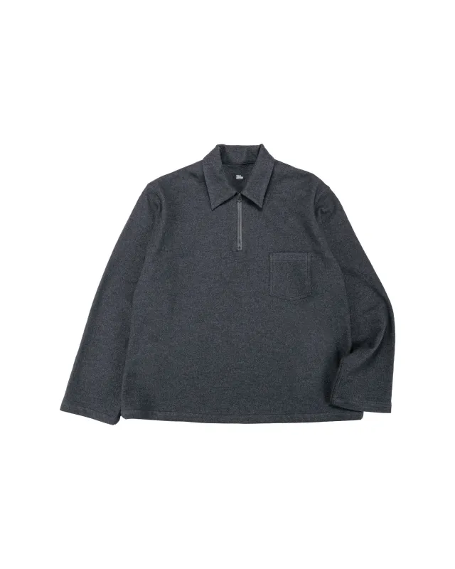 The Corona Utility CSJ006 Half Zip Sailor Jacket Charcoal made by The Corona Utility