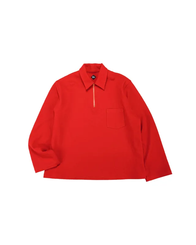 The Corona Utility CSJ006 Half Zip Sailor Jacket Red made by The Corona Utility