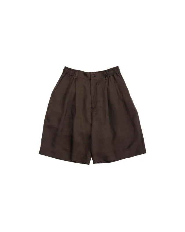 ssstein Vis/Li/Ra Twill Wide Easy Short Trousers Khaki Brown made by ssstein