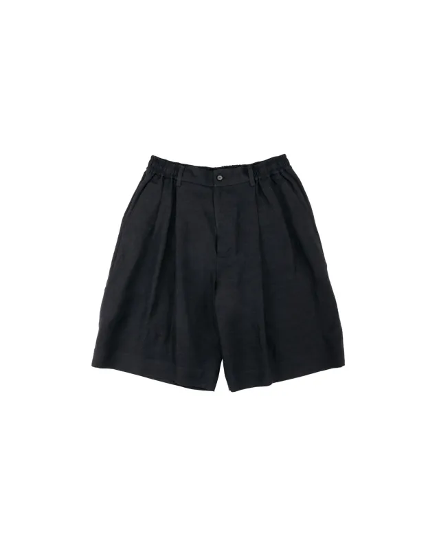 ssstein Vis/Li/Ra Twill Wide Easy Short Trousers Black made by ssstein