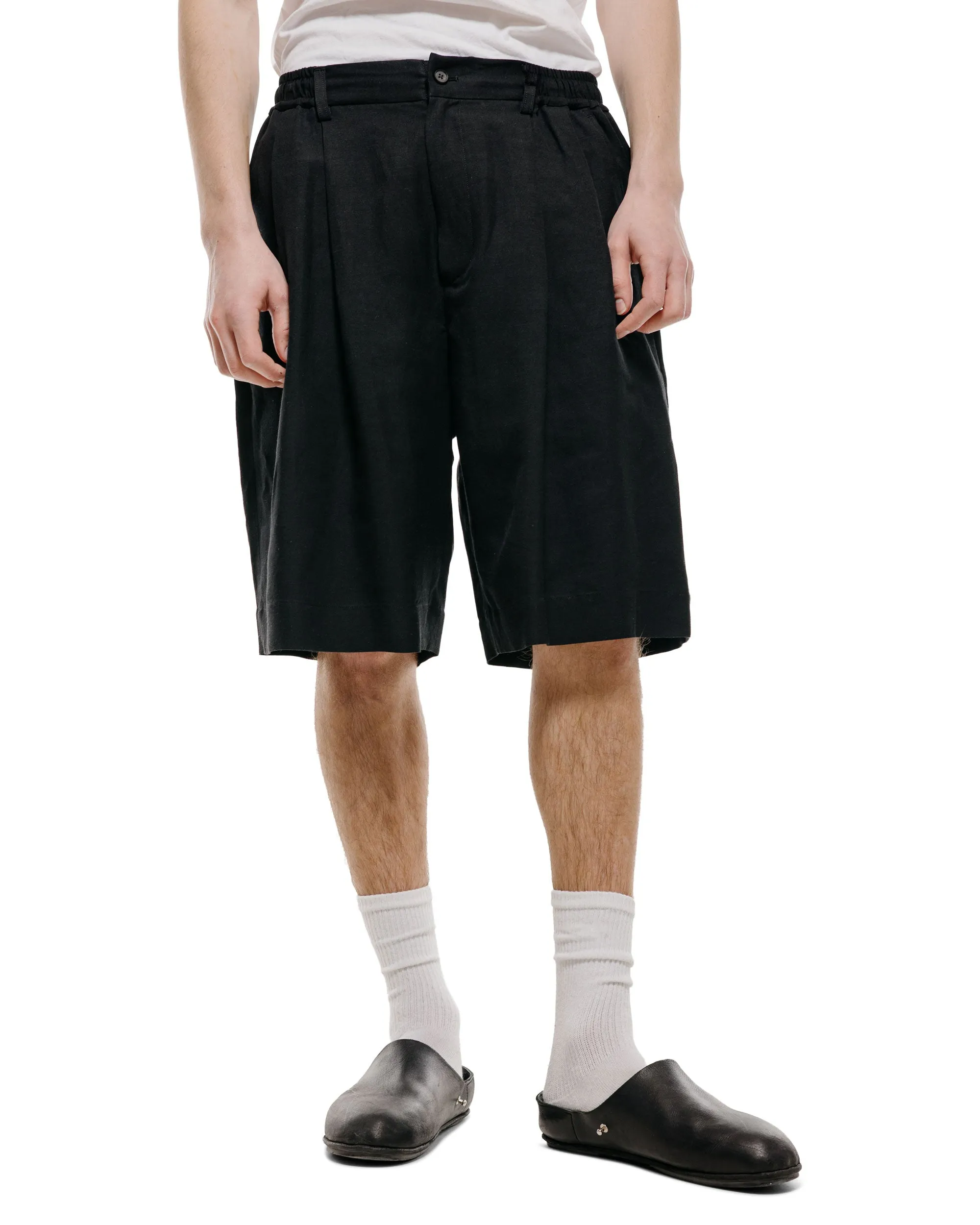 ssstein Vis/Li/Ra Twill Wide Easy Short Trousers Black sold by Lost & Found product image thumbnail 2