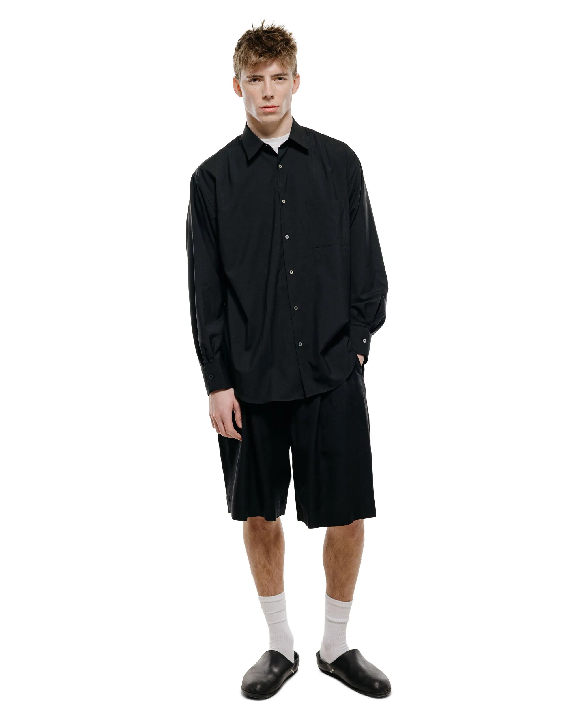 ssstein Vis/Li/Ra Twill Wide Easy Short Trousers Black sold by Lost & Found product image thumbnail 4