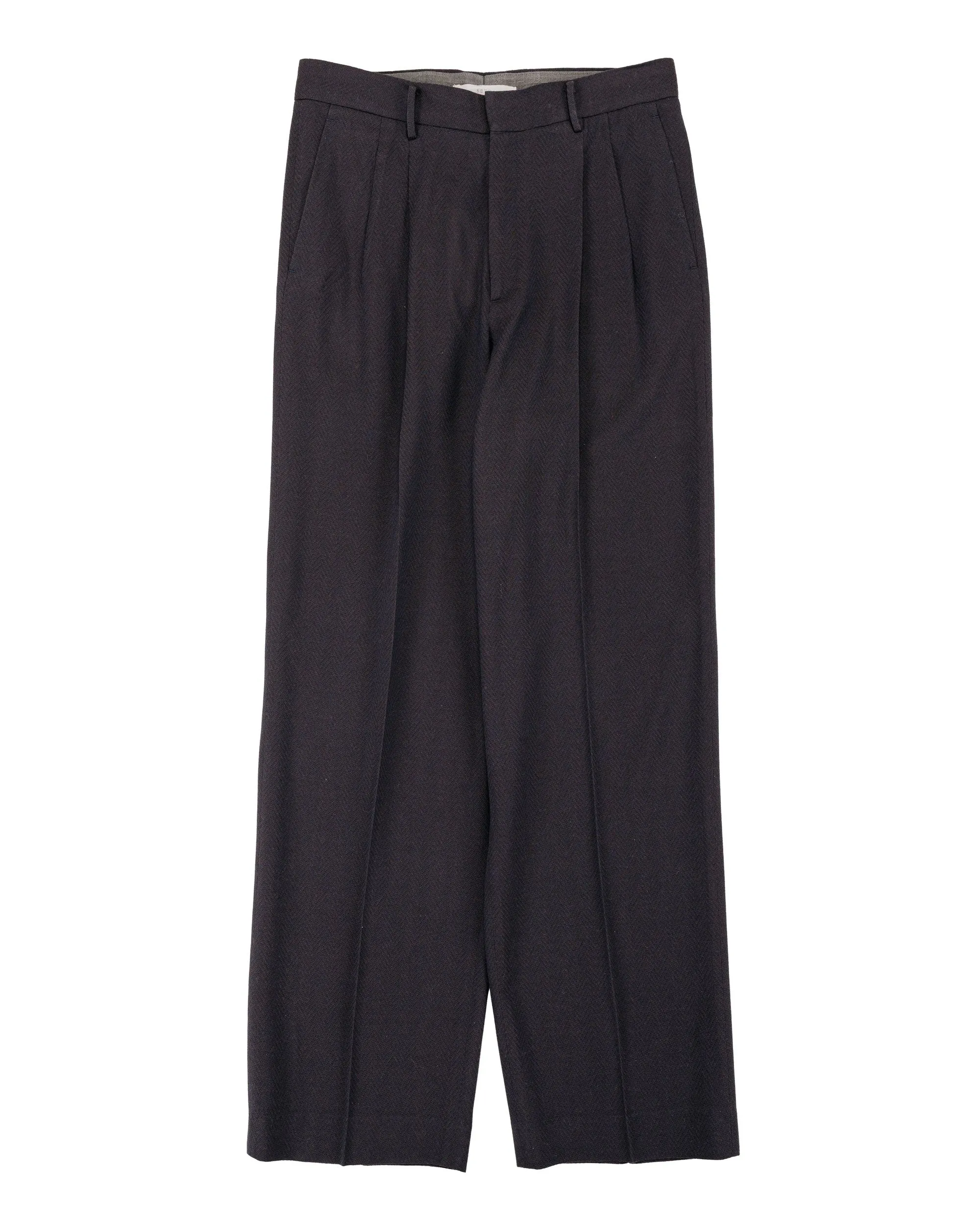 Seya. Travel Pants/Summer Herringbone Mud Indigo sold by Lost & Found