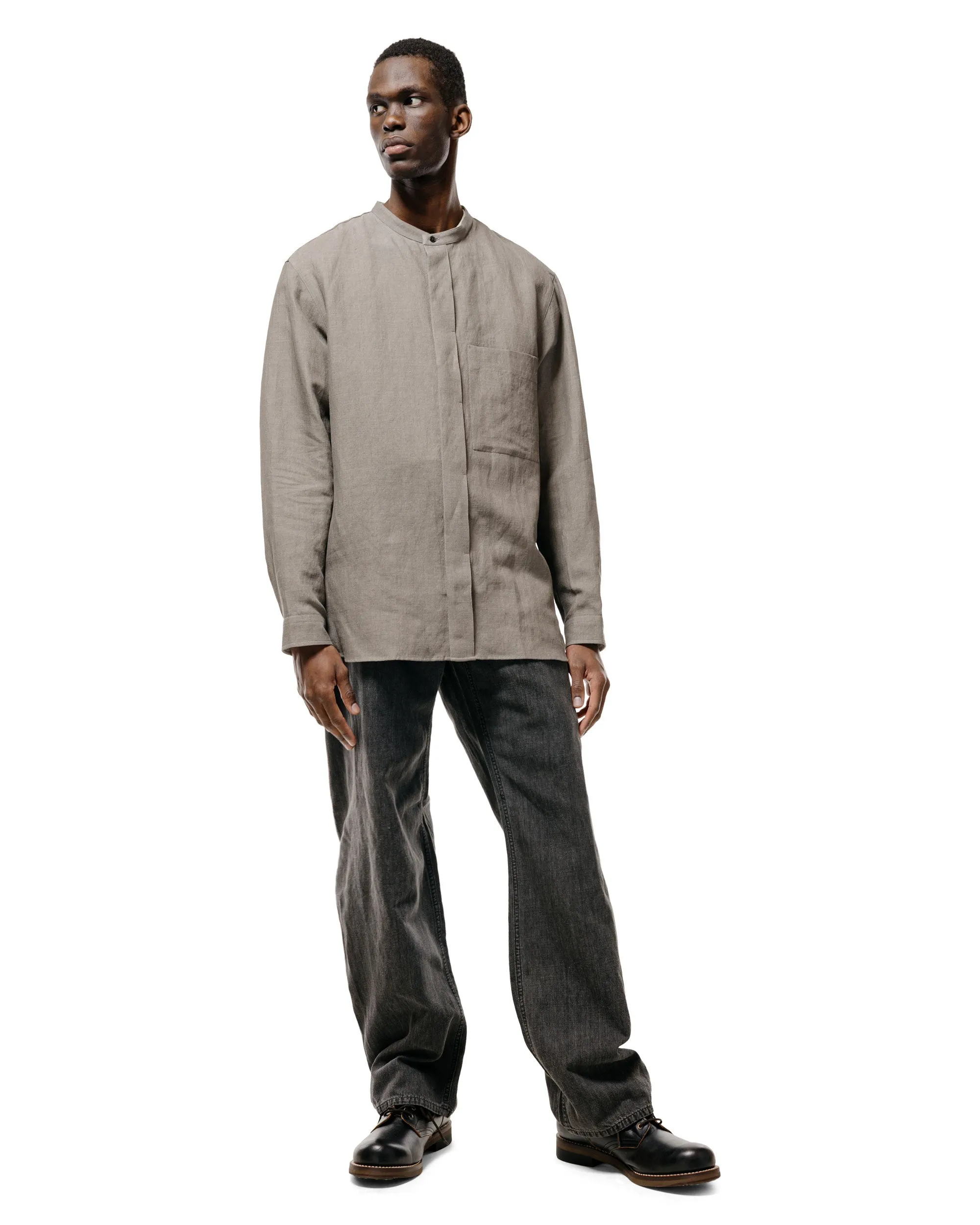 Seya. Riverman Overshirt/Kersey Chambray Linen Clay sold by Lost & Found product image thumbnail 5