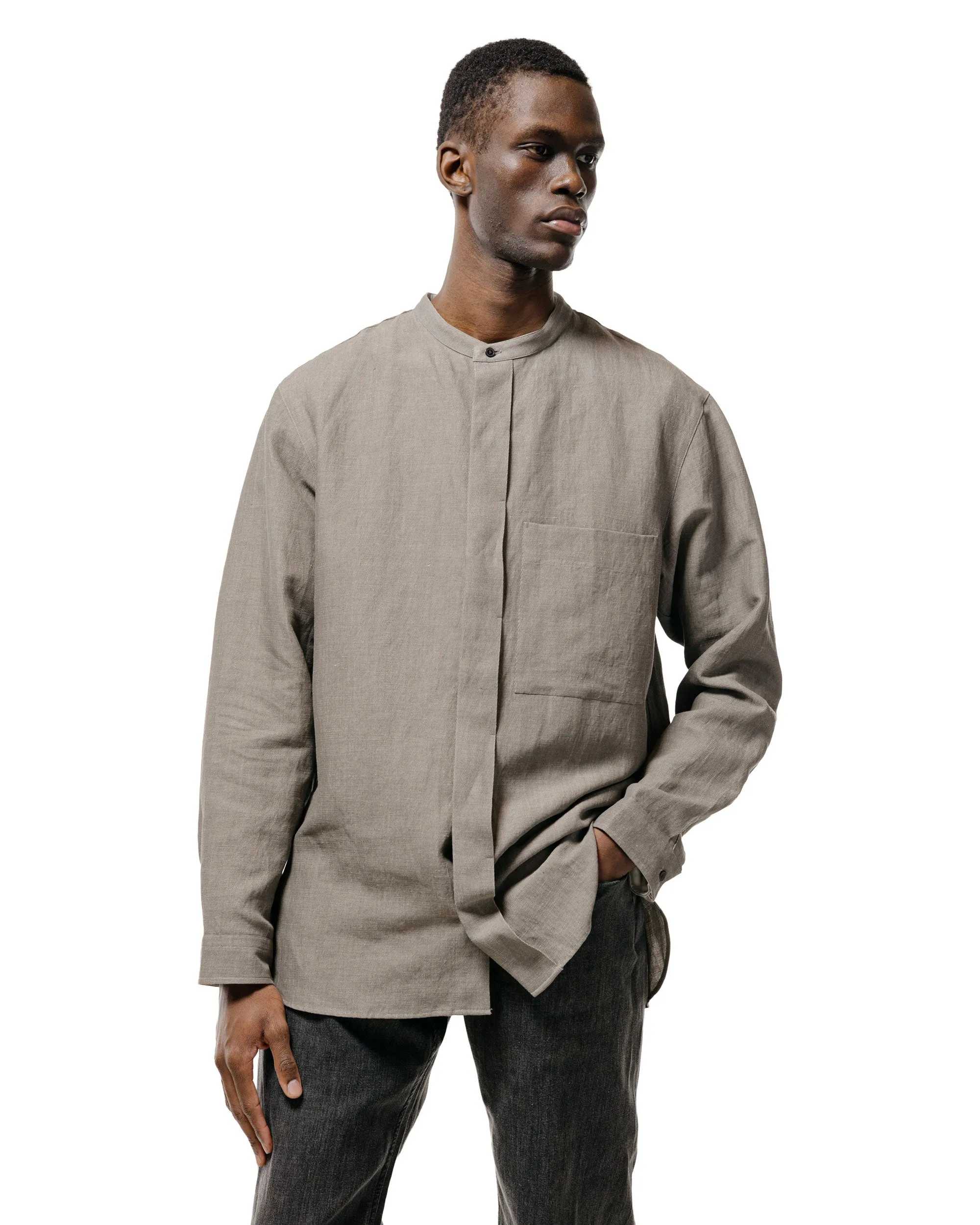 Seya. Riverman Overshirt/Kersey Chambray Linen Clay sold by Lost & Found product image thumbnail 2