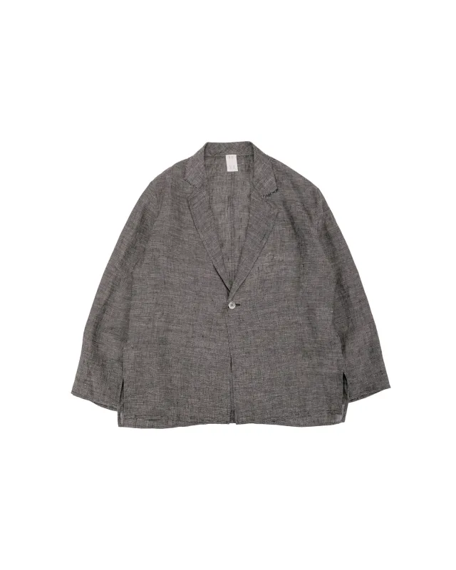 Seya. Nam Ou Zero Jacket/Linen Mesh Black Mix made by Lost & Found